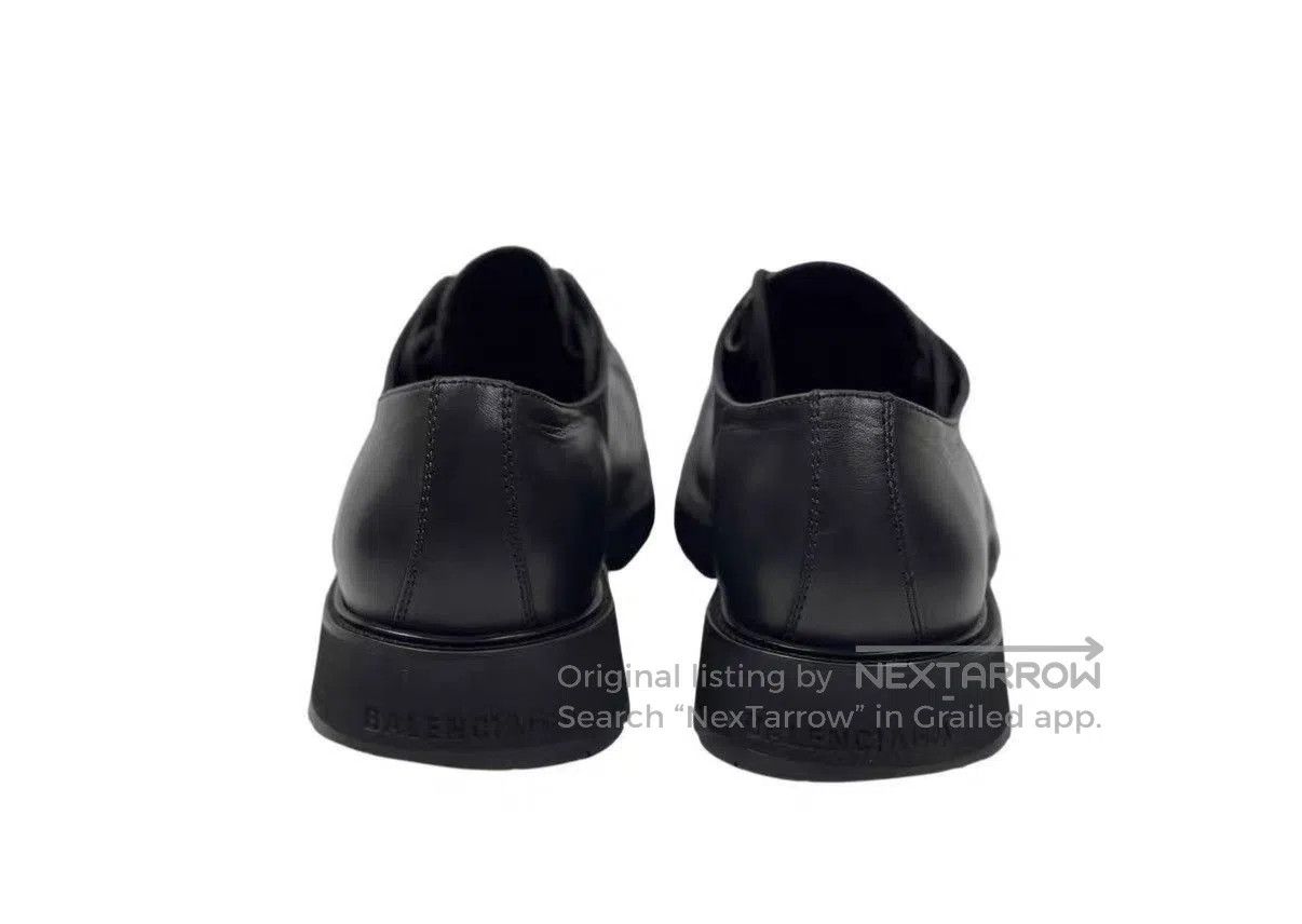 Balenciaga Black Leather Formal Lace-Up Shoes Size 9.5. Size US 9.5 / EU 42-43 - 4 Thumbnail