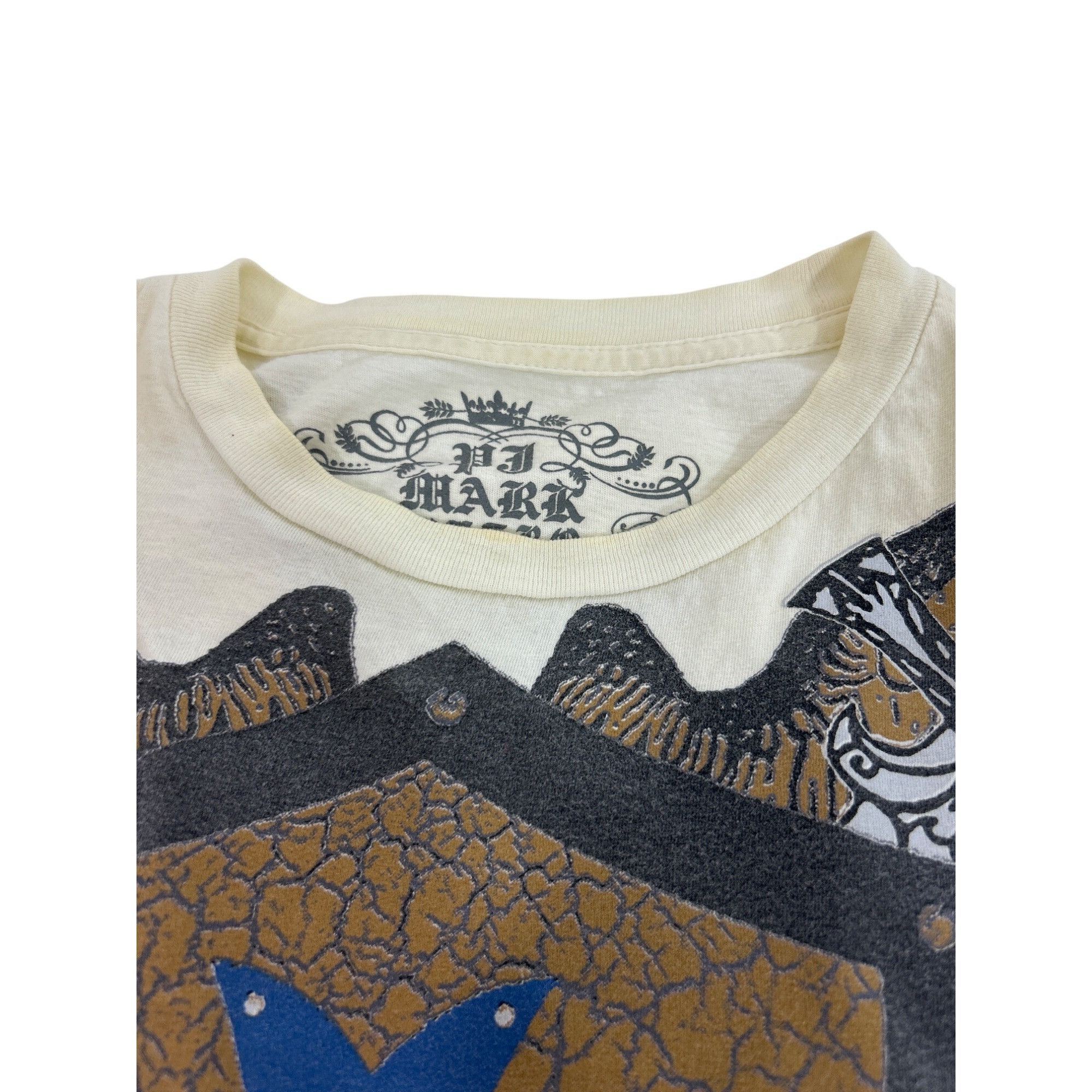 Other PJ Mark Men’s T-Shirt Vtg Graphic Beige Black Short Sleeve S Size US L / EU 52-54 / 3 - 8 Thumbnail