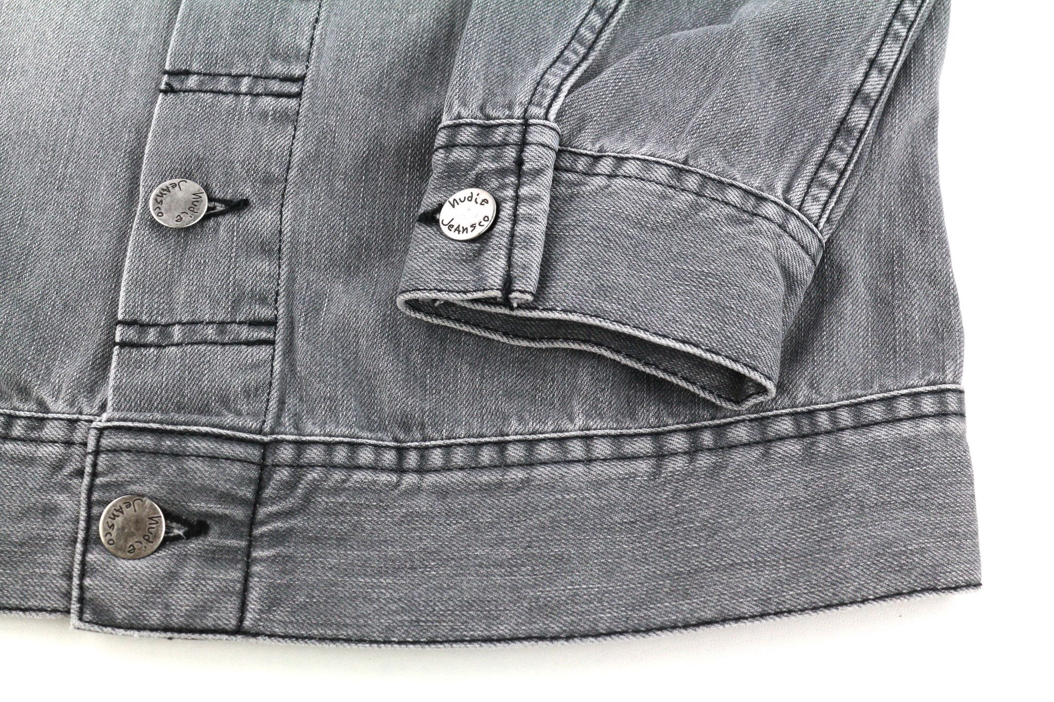 Nudie Jeans CONNY S Sunbleached Black Grey Jacket 81619 Size US S / EU 44-46 / 1 - 5 Thumbnail