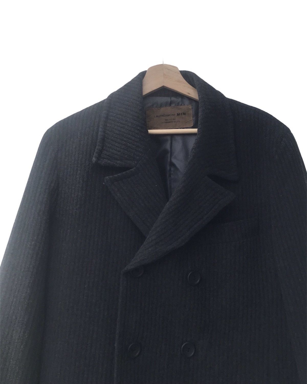 Japanese Brand Lautreamont Men Double Breasted Wool Coat Made in Japan Size US M / EU 48-50 / 2 - 6 Thumbnail