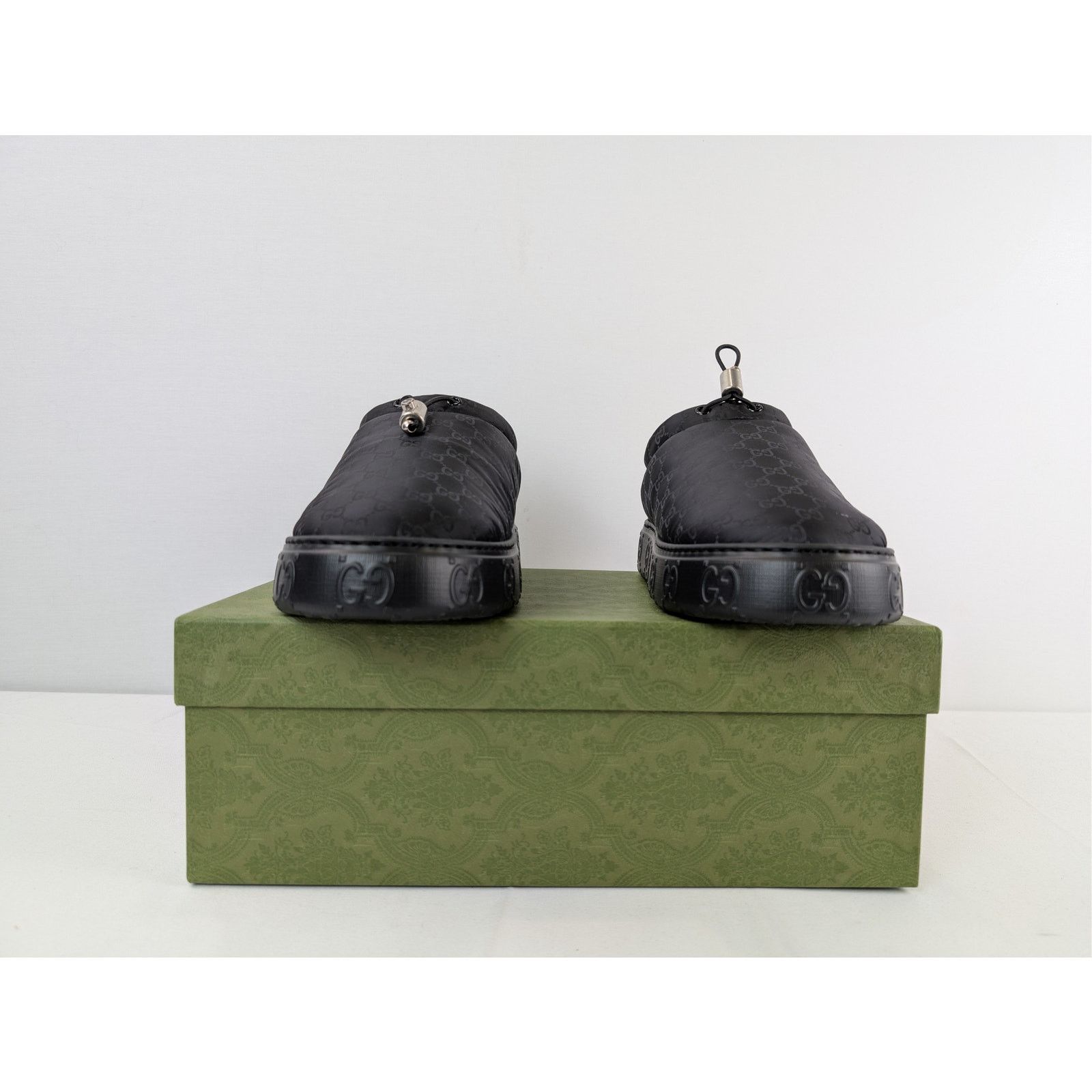 Gucci o1rshd1 M Nut Nylon Moccasin Shoes in Black Size US 10.5 / EU 43-44 - 18 Thumbnail
