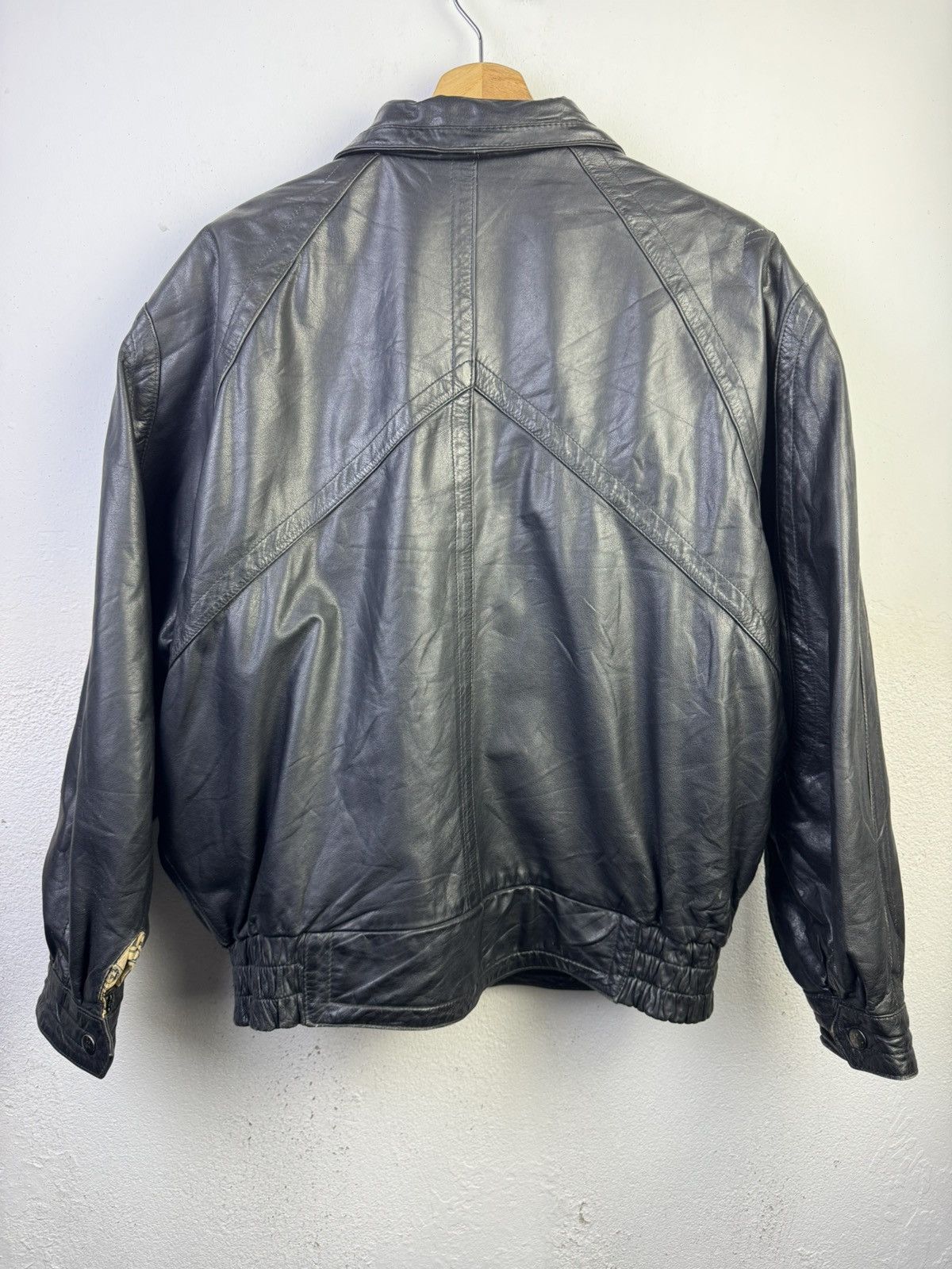 Vintage Vintage Leather Jacket The New York Times" newspaper Size US L / EU 52-54 / 3 - 5 Thumbnail