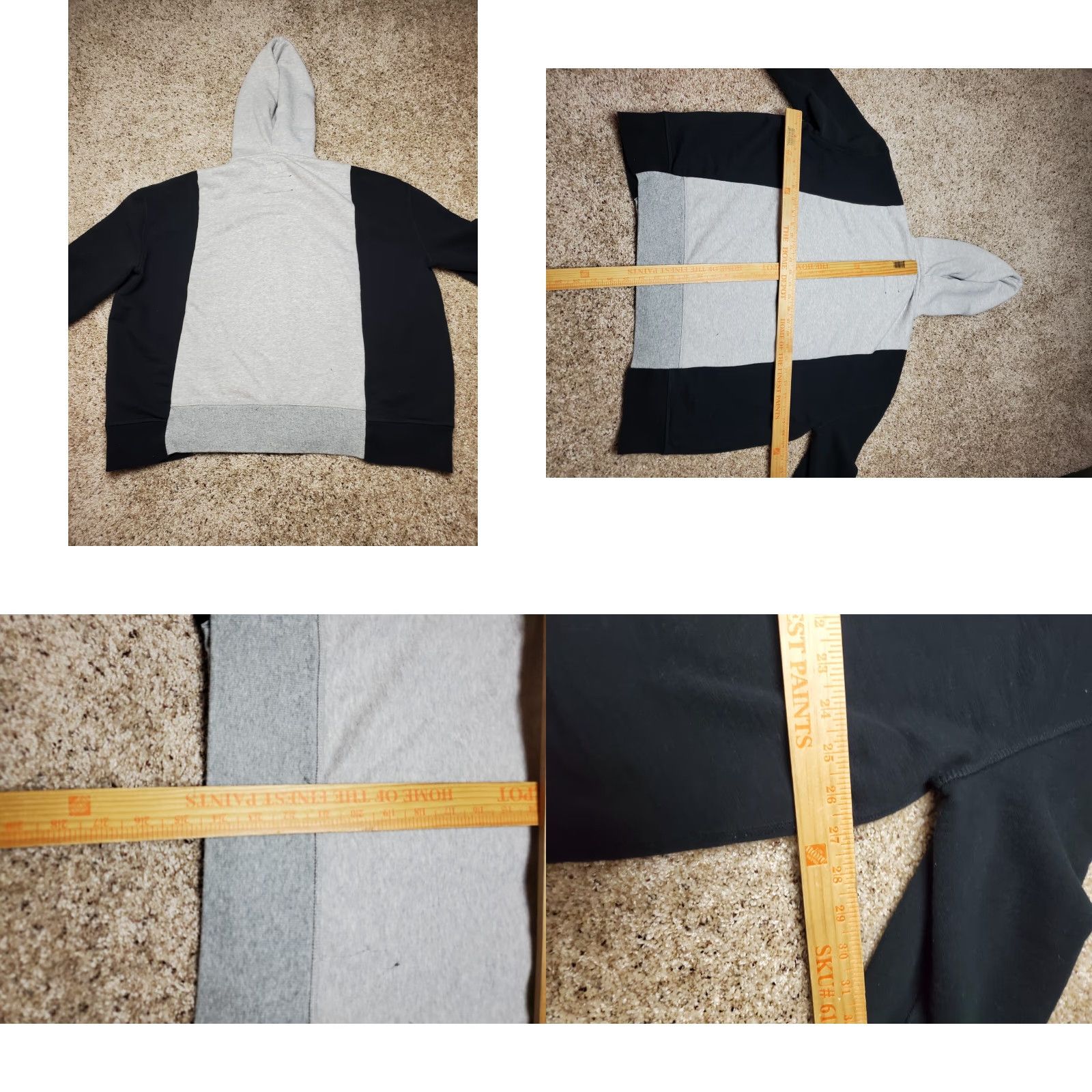 Rag & Bone VINTAGE Rag & Bone Bonum Paint Splash Hoodie XL Gray Cotton Blend Fleece Logo Full Zip Hooded Oversized Mens Accessories? Size US XL / EU 56 / 4 - 8 Thumbnail