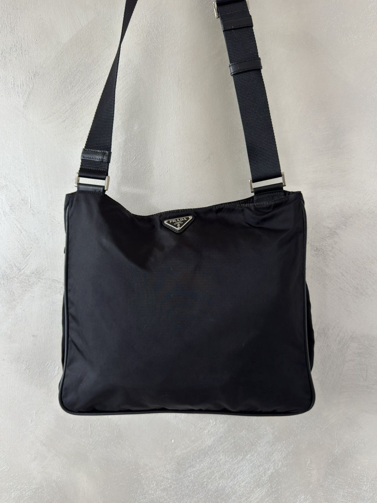 Prada Prada Nylon Black Messenger Crossbody Bag Size ONE SIZE - 2 Thumbnail