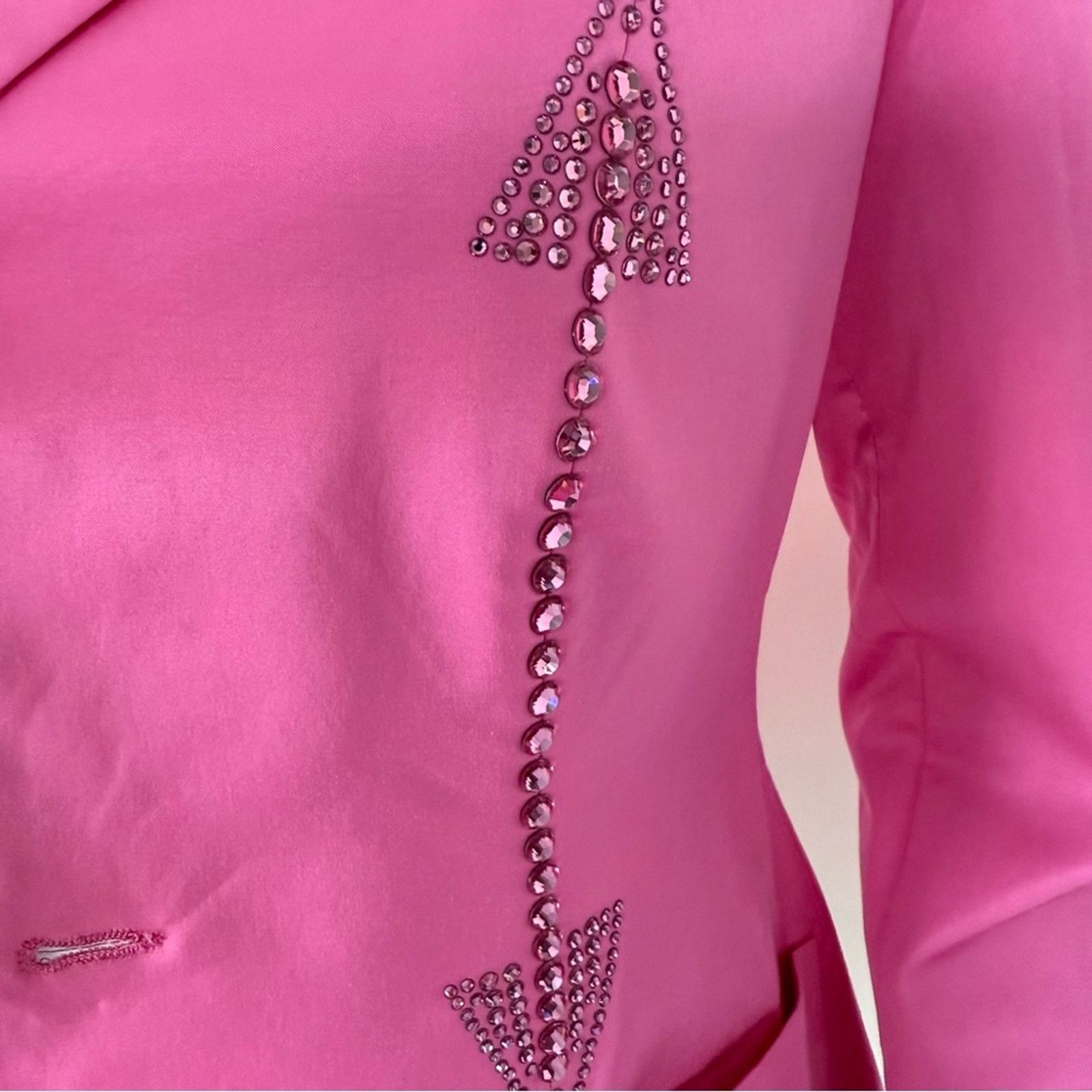 Other Daniela Drei women pink atlas jacket size 44 IT or 6 US Size M / US 6-8 / IT 42-44 - 3 Thumbnail