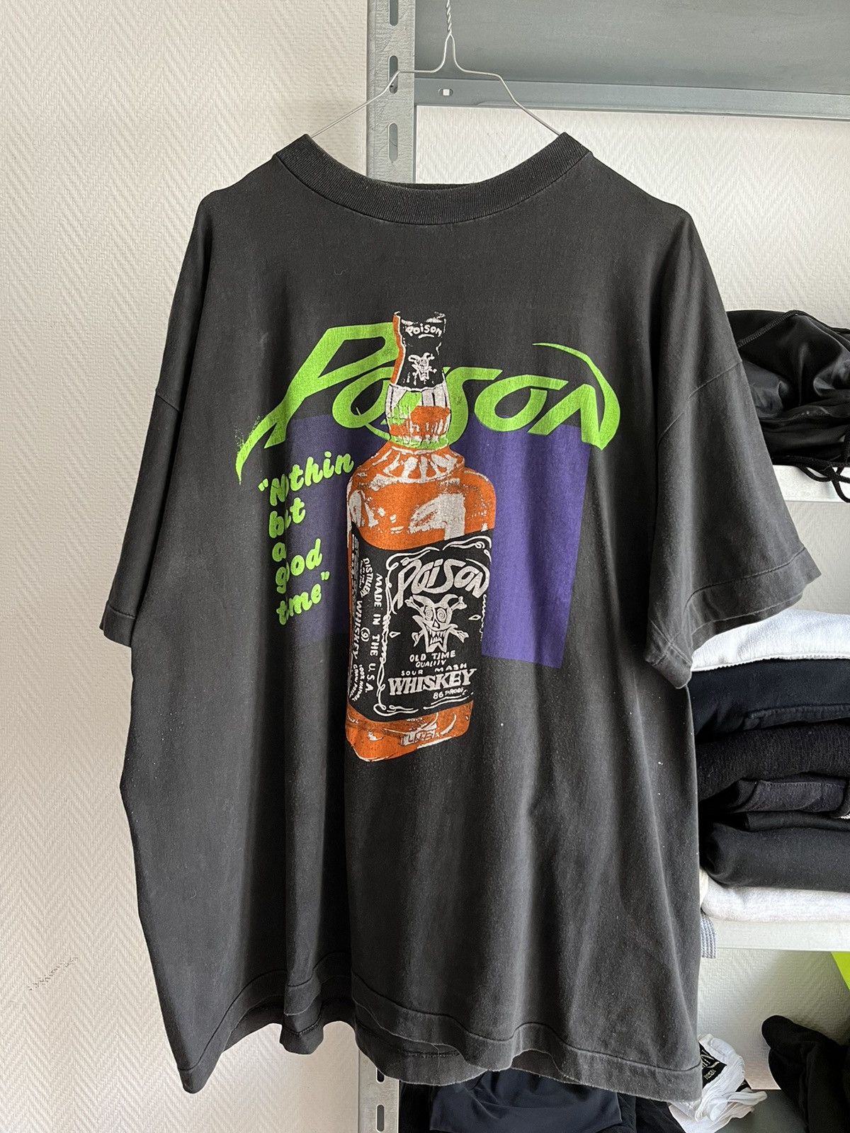 image of Band Tees x Vintage 1988 Poison Nothin’ But A Good Time Tee in Black, Men's (Size XL)
