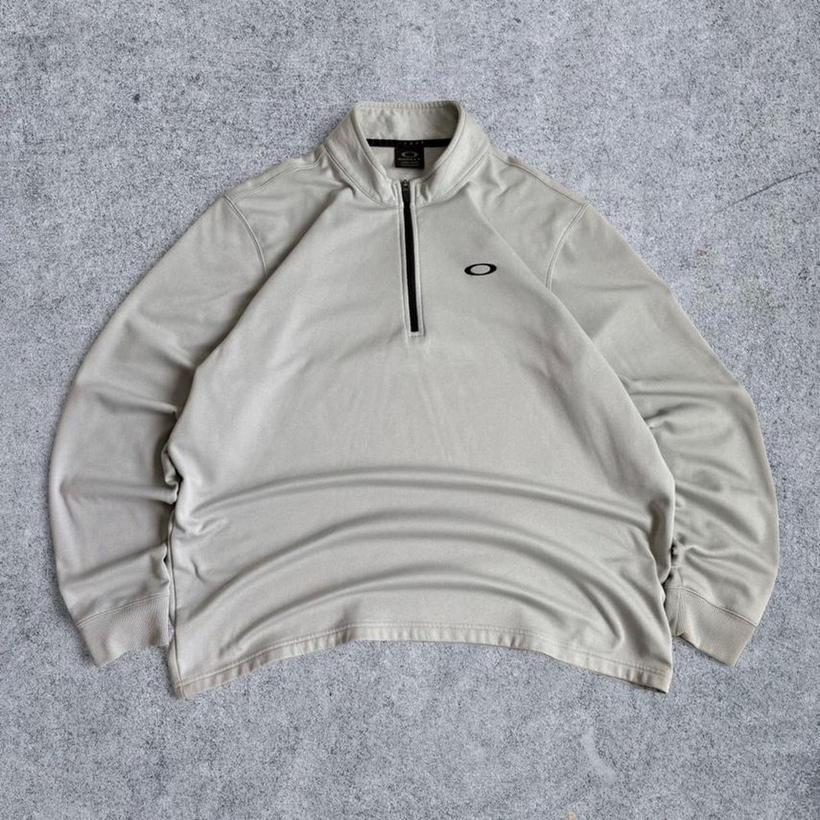 Oakley Oakley 2000s Light Grey 1/4 Zip Pullover Sweatshirt Size US XL / EU 56 / 4 - 2 Thumbnail