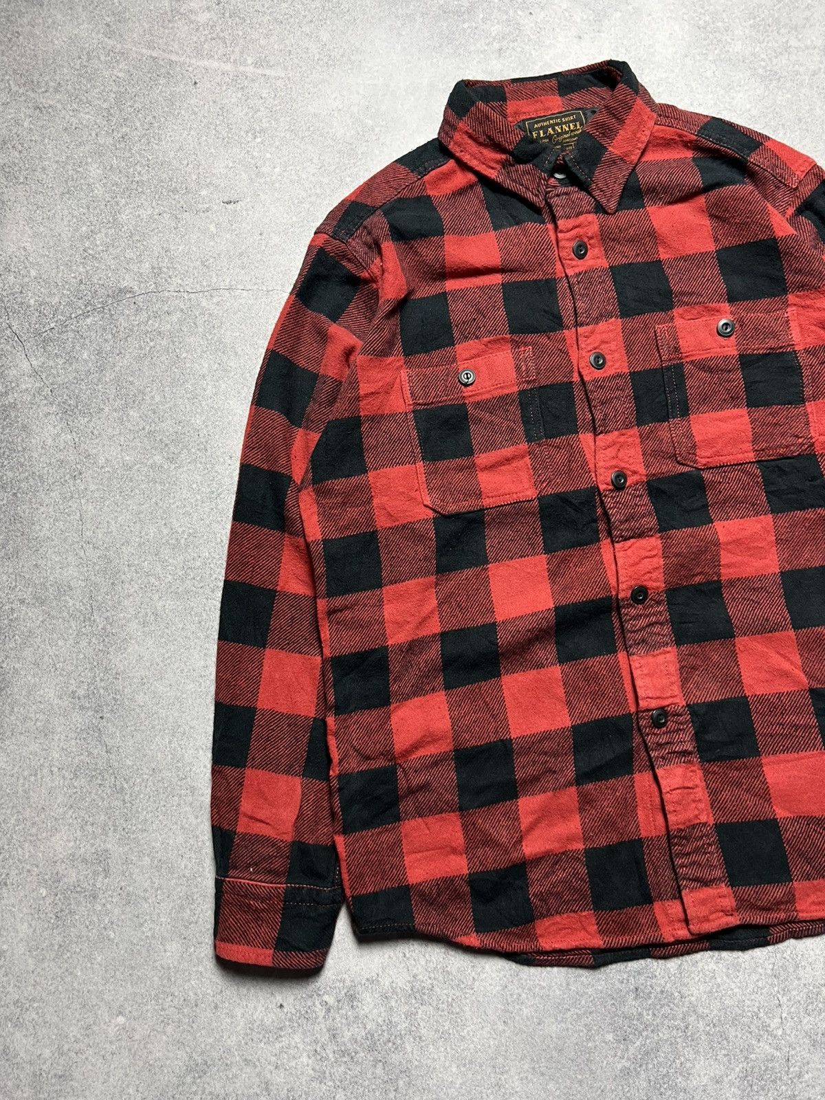 Flannel Vintage Retro Red Paid Cotton Flannel Y2K Button Up Shirt Size US XL / EU 56 / 4 - 2 Thumbnail