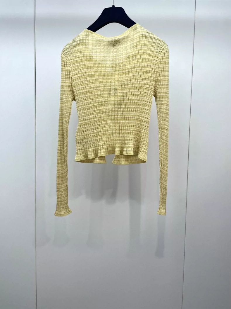 Chanel Chanel 22P yellow knitted cardigan jacket 2504-Nextarrow Size XS / US 0-2 / IT 36-38 - 2 Thumbnail
