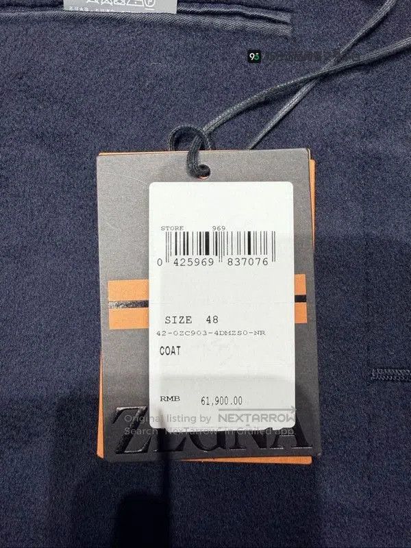 Ermenegildo Zegna ZEGNA Oasi Cashmere Unisex Dark Blue Coat. Size US M / EU 48-50 / 2 - 2 Thumbnail