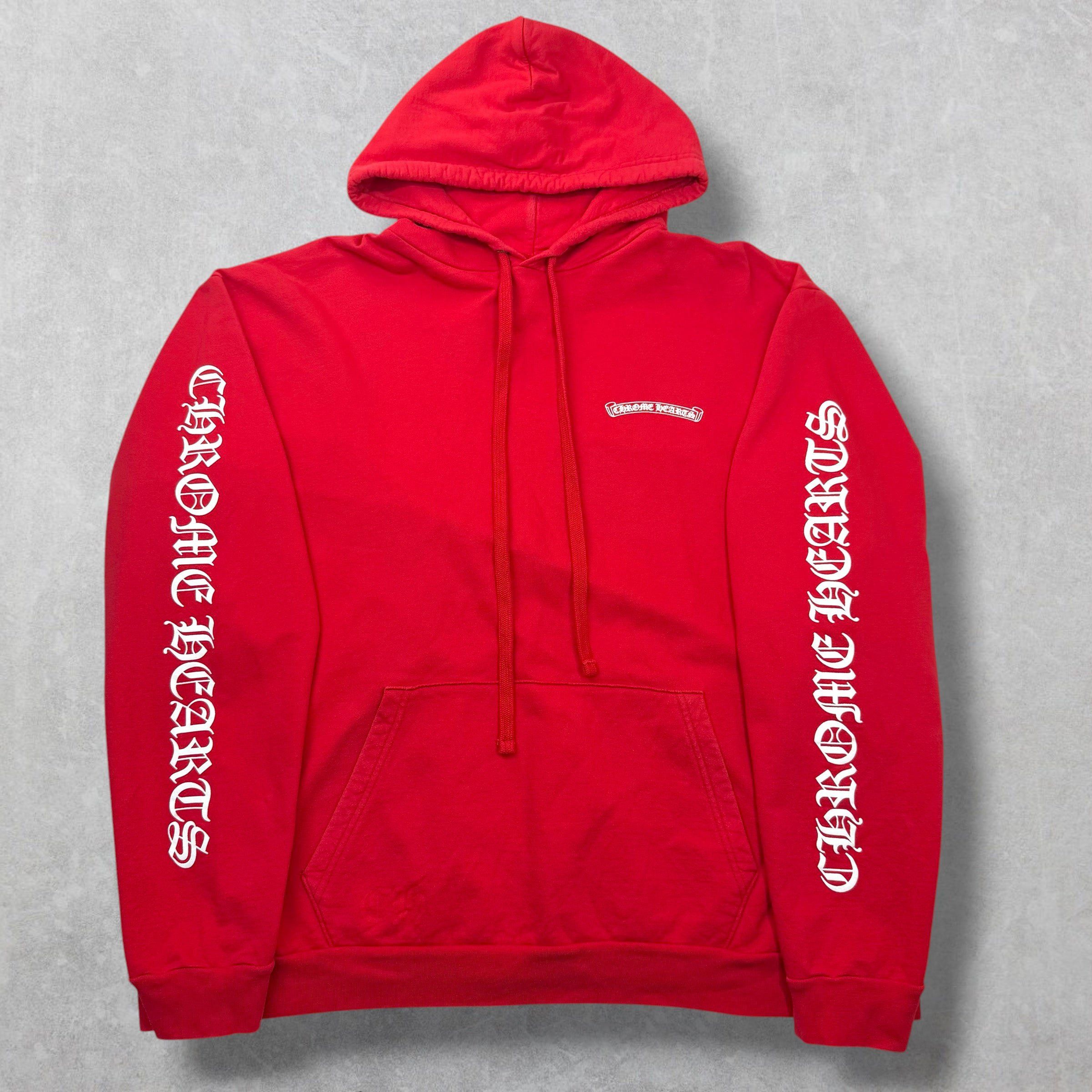 Chrome Hearts Chrome Hearts Red Scroll Logo Hoodie XXL Size US XXL / EU 58 / 5 - 1 Thumbnail