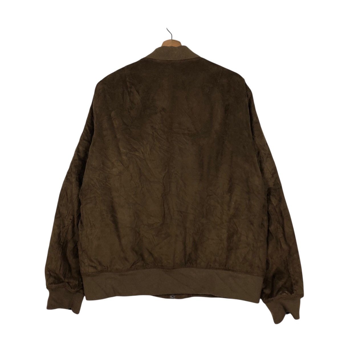 Japanese Brand 📌Rich Brown Vintage Bomber Biker Jacket Uniqlo Issey Miyake Size US XL / EU 56 / 4 - 9 Thumbnail