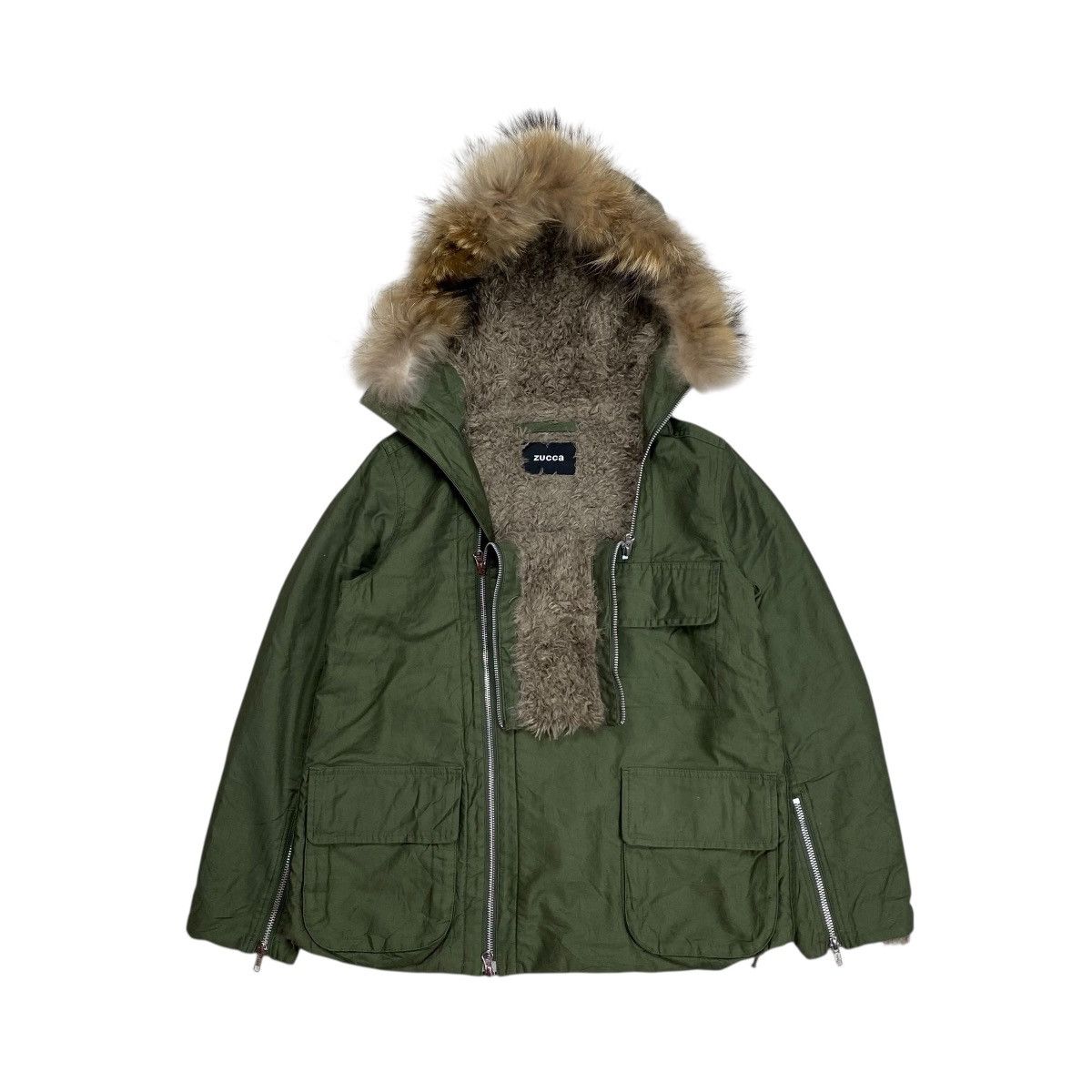 Issey Miyake Zucca Issey Miyake Fur Assymetric Two Way Zip Jacket Size US S / EU 44-46 / 1 - 5 Thumbnail