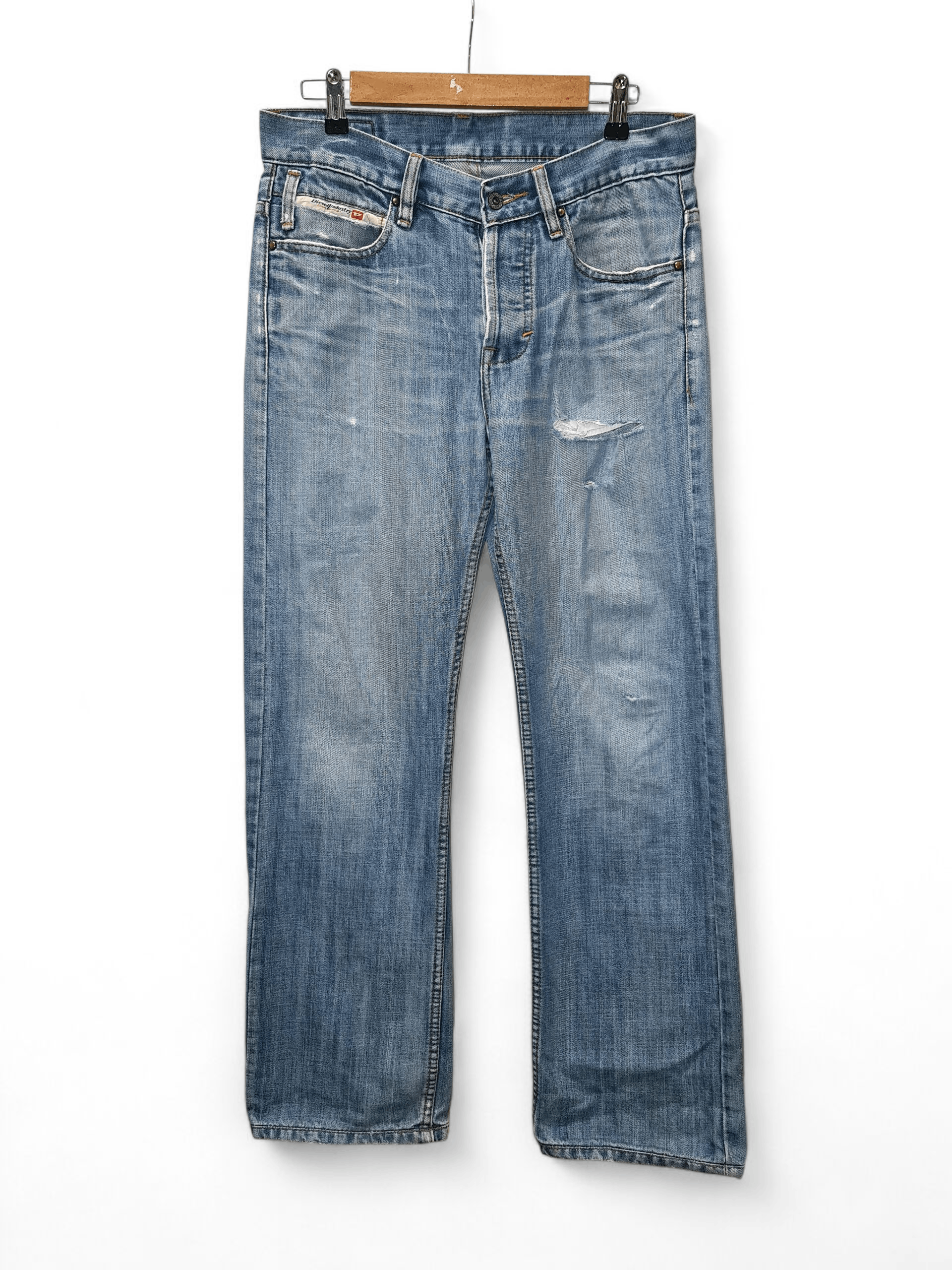 Diesel Vintage Diesel Blue Distressed Jeans Pants Size US 33 - 4 Thumbnail