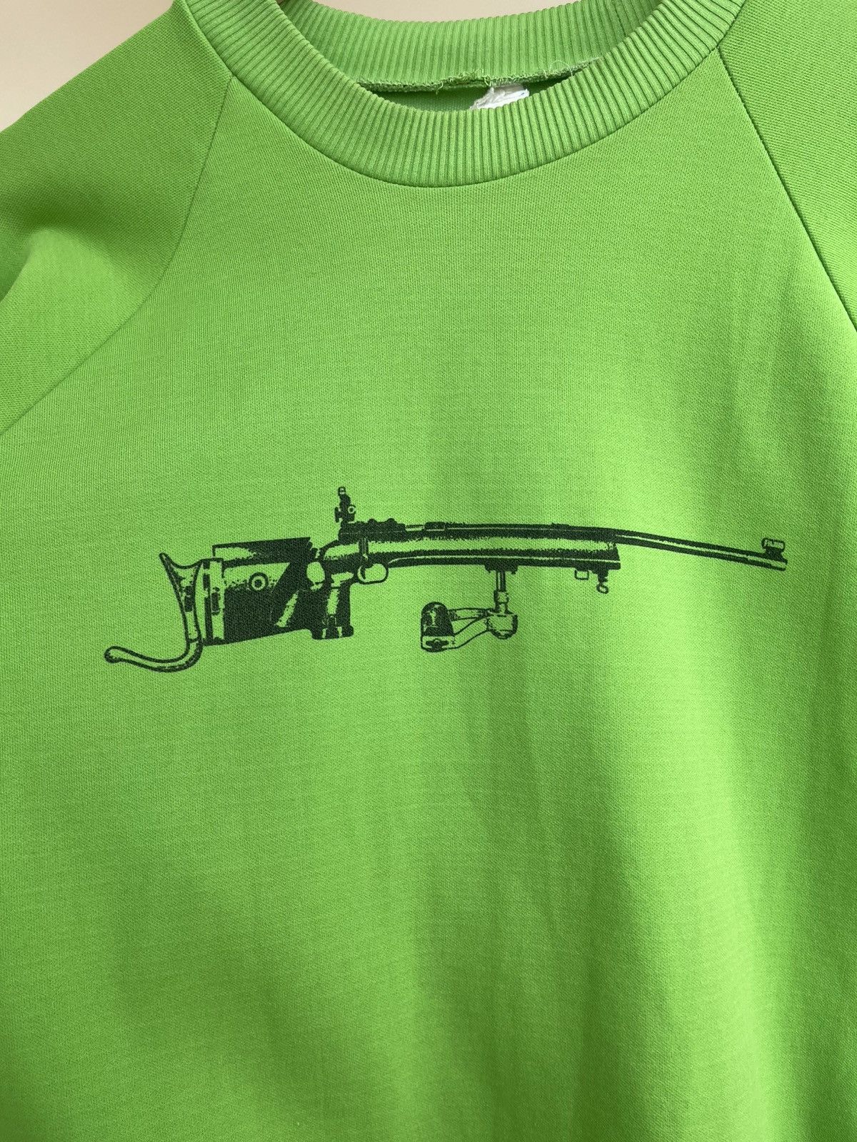 Vintage Antique Gun Print Raglan Sweatshirt Format 60s 70s Helanca Size US M / EU 48-50 / 2 - 5 Thumbnail