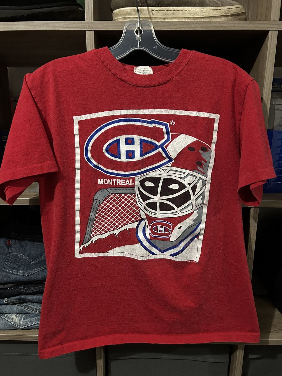 NHL Vintage 1989 Montreal Canadian Single Stitch Short Sleeve Size US S / EU 44-46 / 1 - 1 Thumbnail