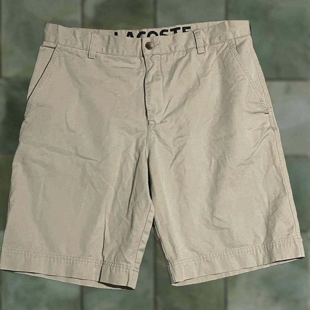 Lacoste Lacoste Original Quality Men’s Chino Khaki Shorts Devanlay Size 44 Tan Chino Mens 44 Size US 44 / EU 60 - 1 Thumbnail