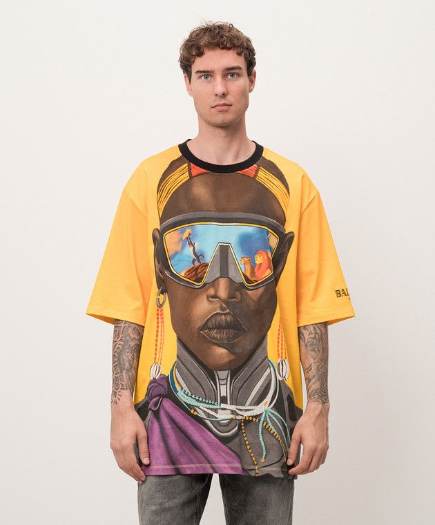 Balmain o1s1wg110126 X Disney Graphic Printed T-Shirt in Multicolor Size US S / EU 44-46 / 1 - 4 Thumbnail