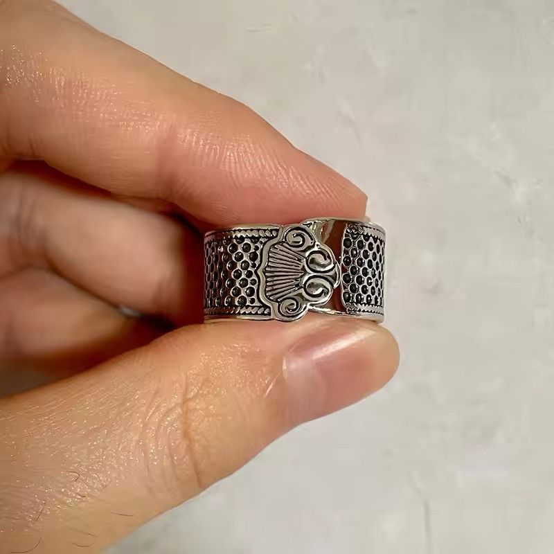 Jewelry Vintage Retro Auspicious Cloud Resizeable Ring Size ONE SIZE - 4 Thumbnail