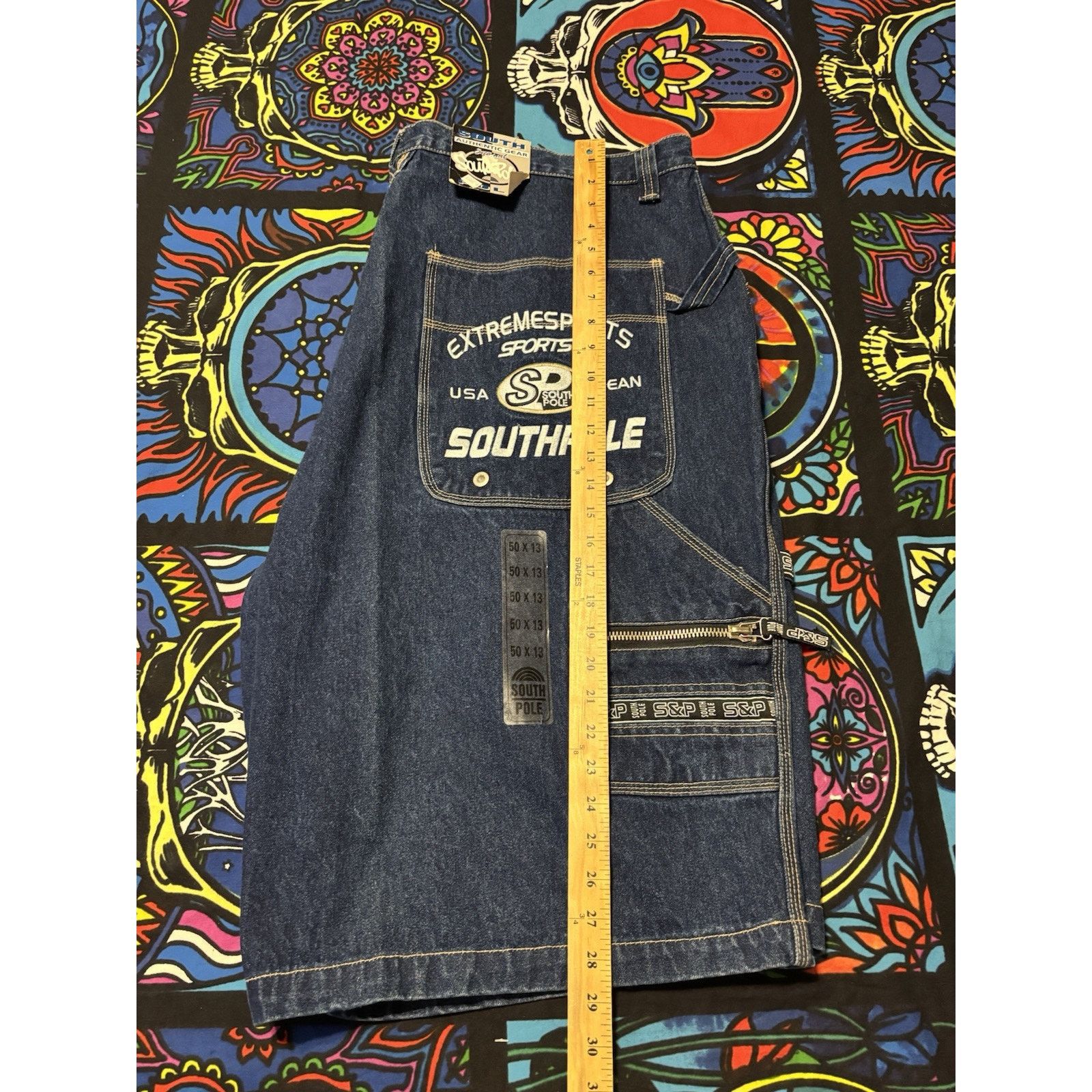 Other Vintage y2k southpole denim NWT 50 x 13 jorts shorts Size US 28 / EU 44 - 6 Thumbnail