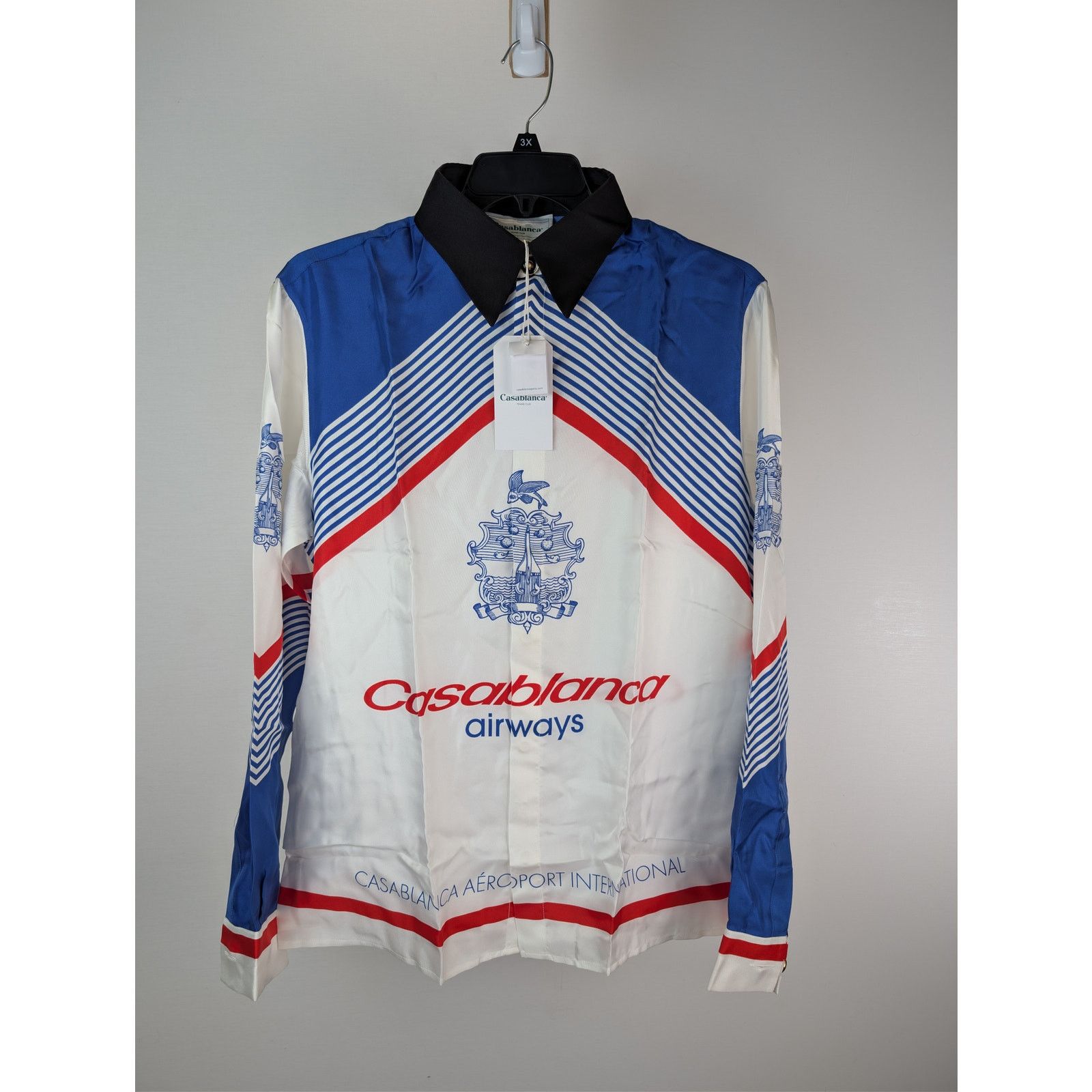 Casablanca o1rshd1 CasaBlanca Airways Silk Twill Long Sleeve Silk Shirt Size US M / EU 48-50 / 2 - 8 Thumbnail