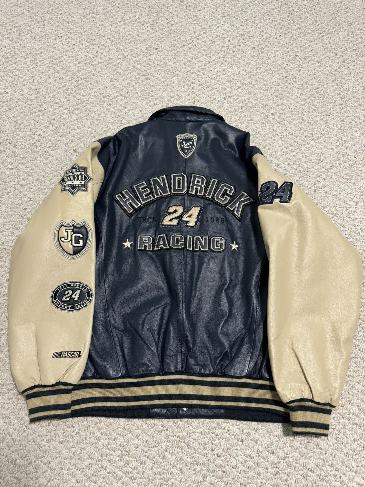 Chase Authentics *RARE* Vintage Jeff Gordon Leather Race Car Jacket Size US L / EU 52-54 / 3 - 2 Thumbnail