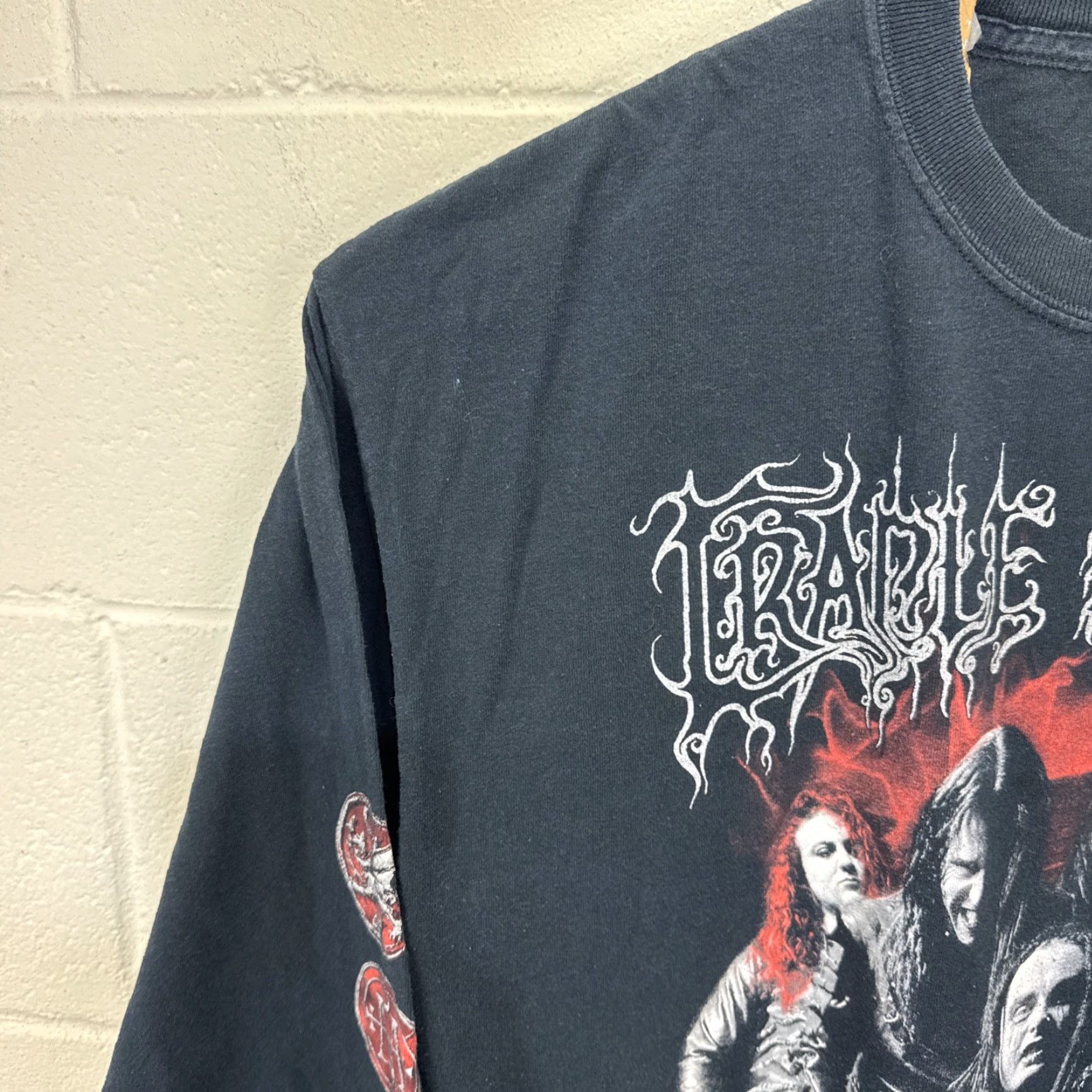 Gildan VINTAGE Cradle Of Filth Long Sleeve Shirt Black Men XL Graphic Print Logo 2000s Band Gothic Metal - Gildan Heavy Cotton Size US XL / EU 56 / 4 - 5 Thumbnail