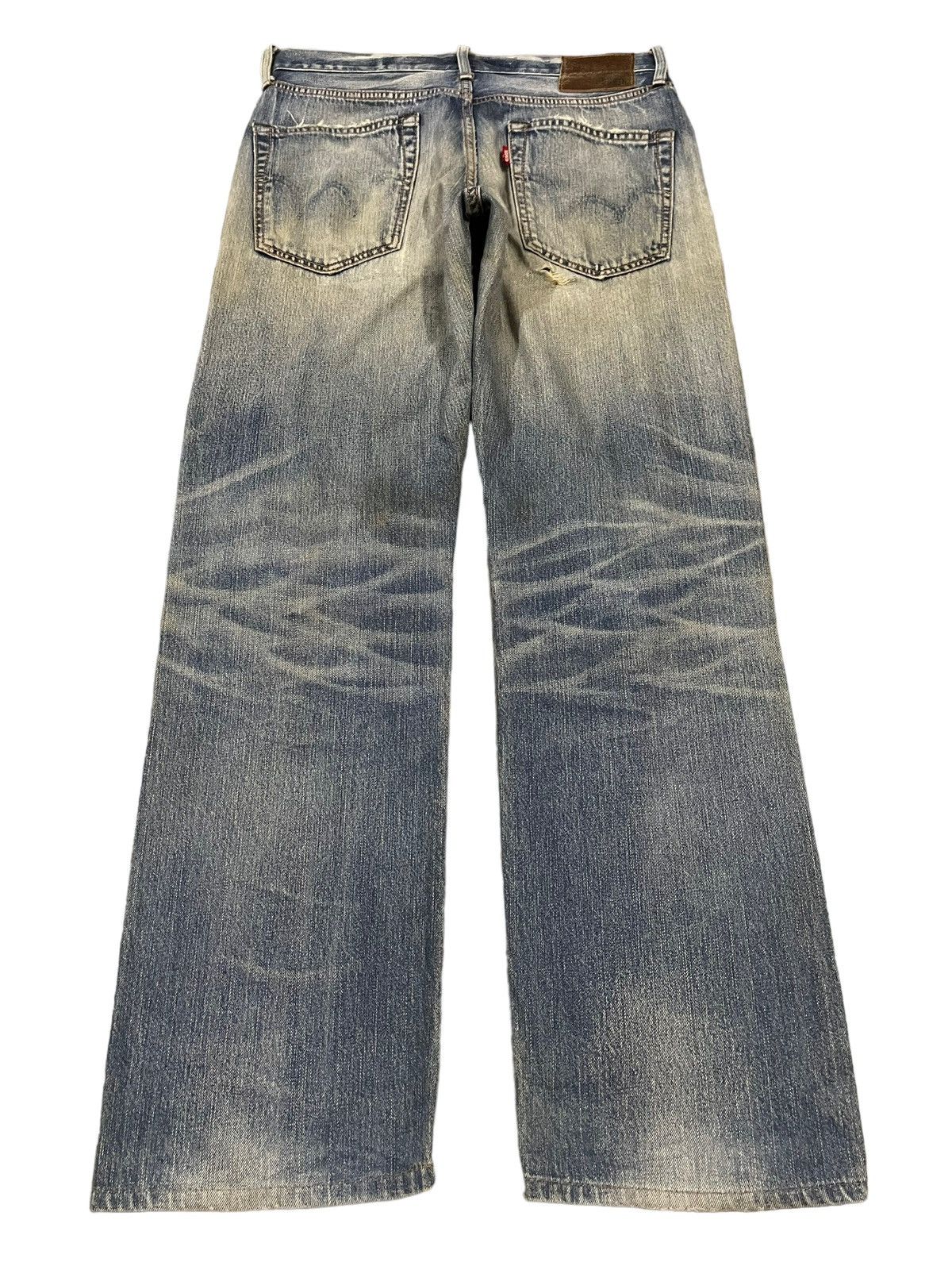 Edwin Vintage 90s Edwin Blue Wash Distressed Destroyer Jeans Size US 32 / EU 48 - 2 Thumbnail