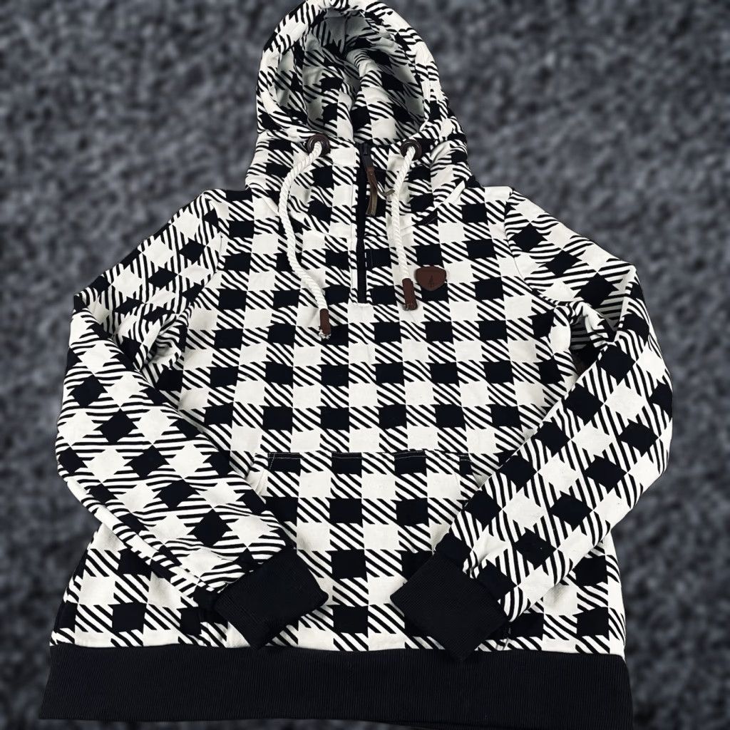 Vintage Wanakome Hoodie Womens XL Black Drawstring Patch Fleece Sweatshirt R2 Size XL / US 12-14 / IT 48-50 - 1 Thumbnail