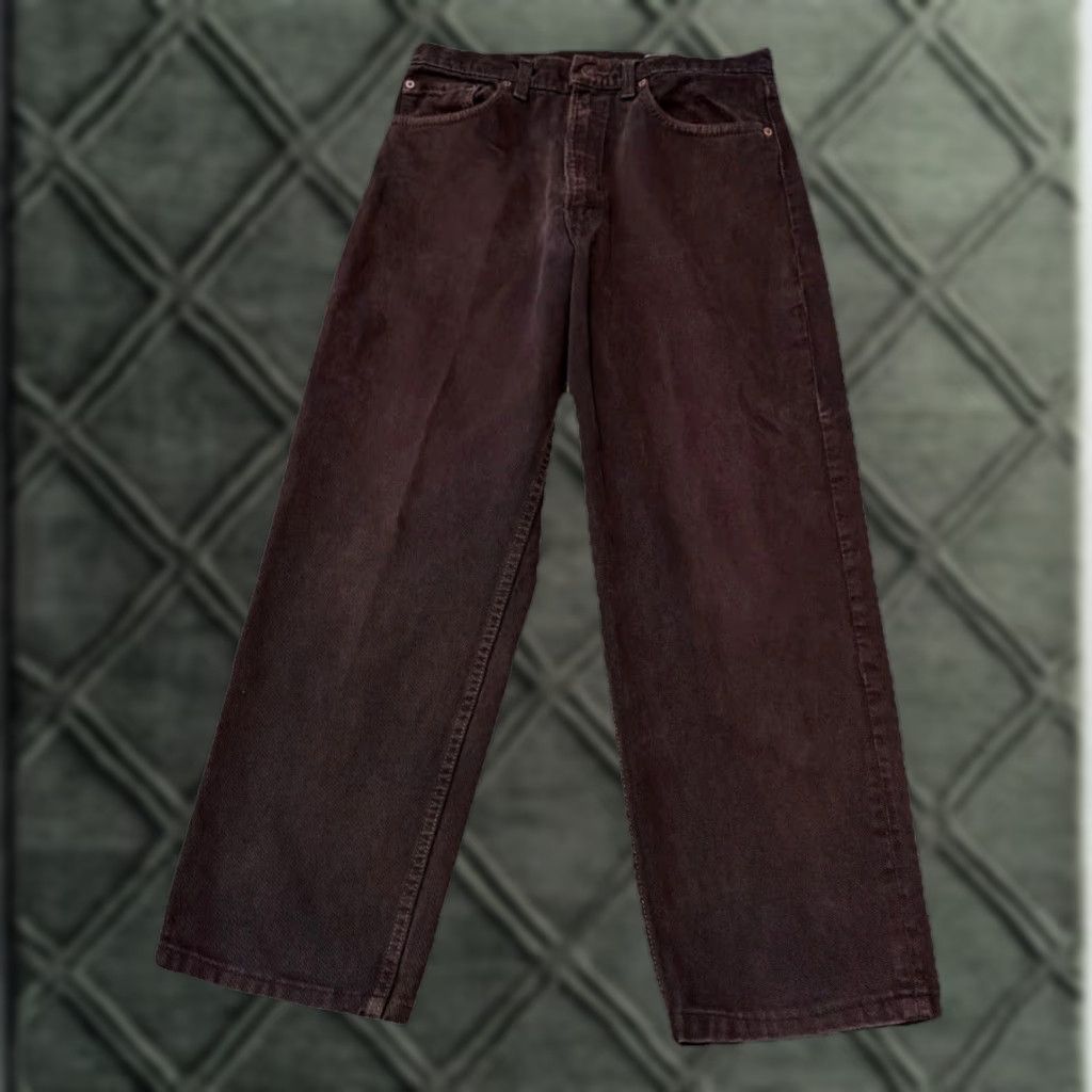 VINTAGE Levi’s Jeans Dark Brown Denim Straight 32x27 Men Regular 1970s