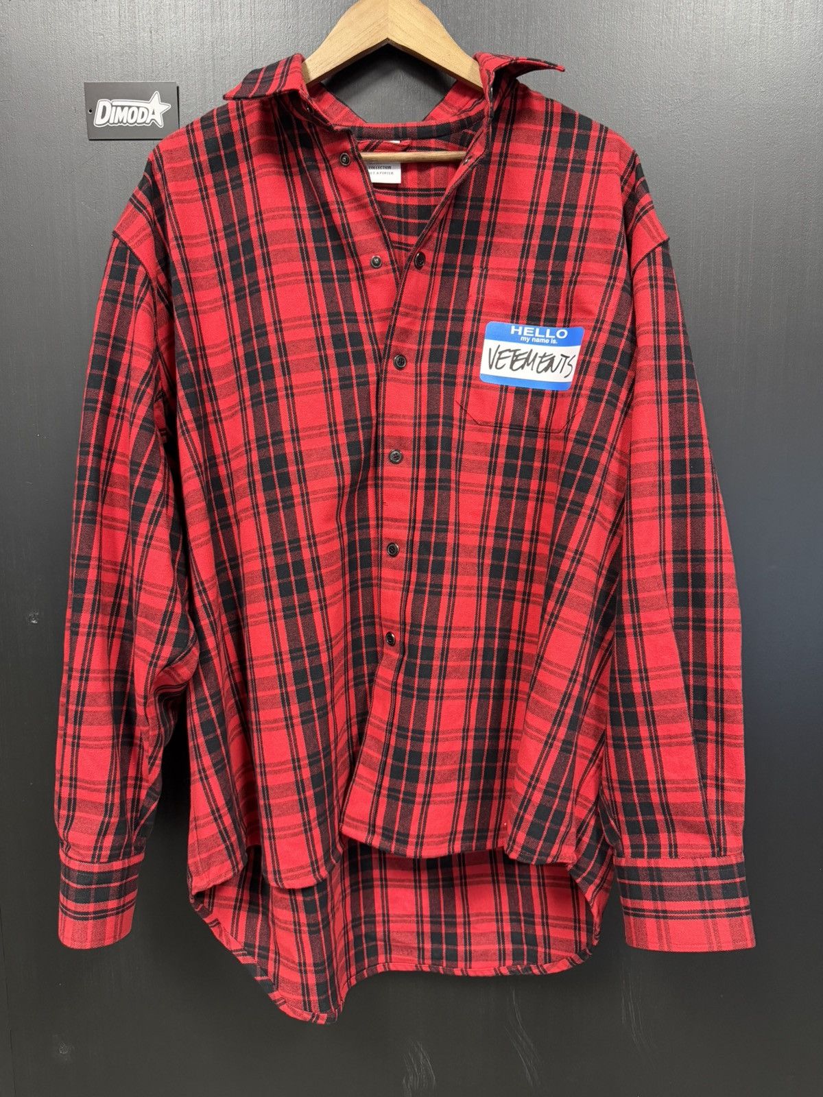 Vetements Vetements Flannel Name Tag Size US M / EU 48-50 / 2 - 1 Thumbnail