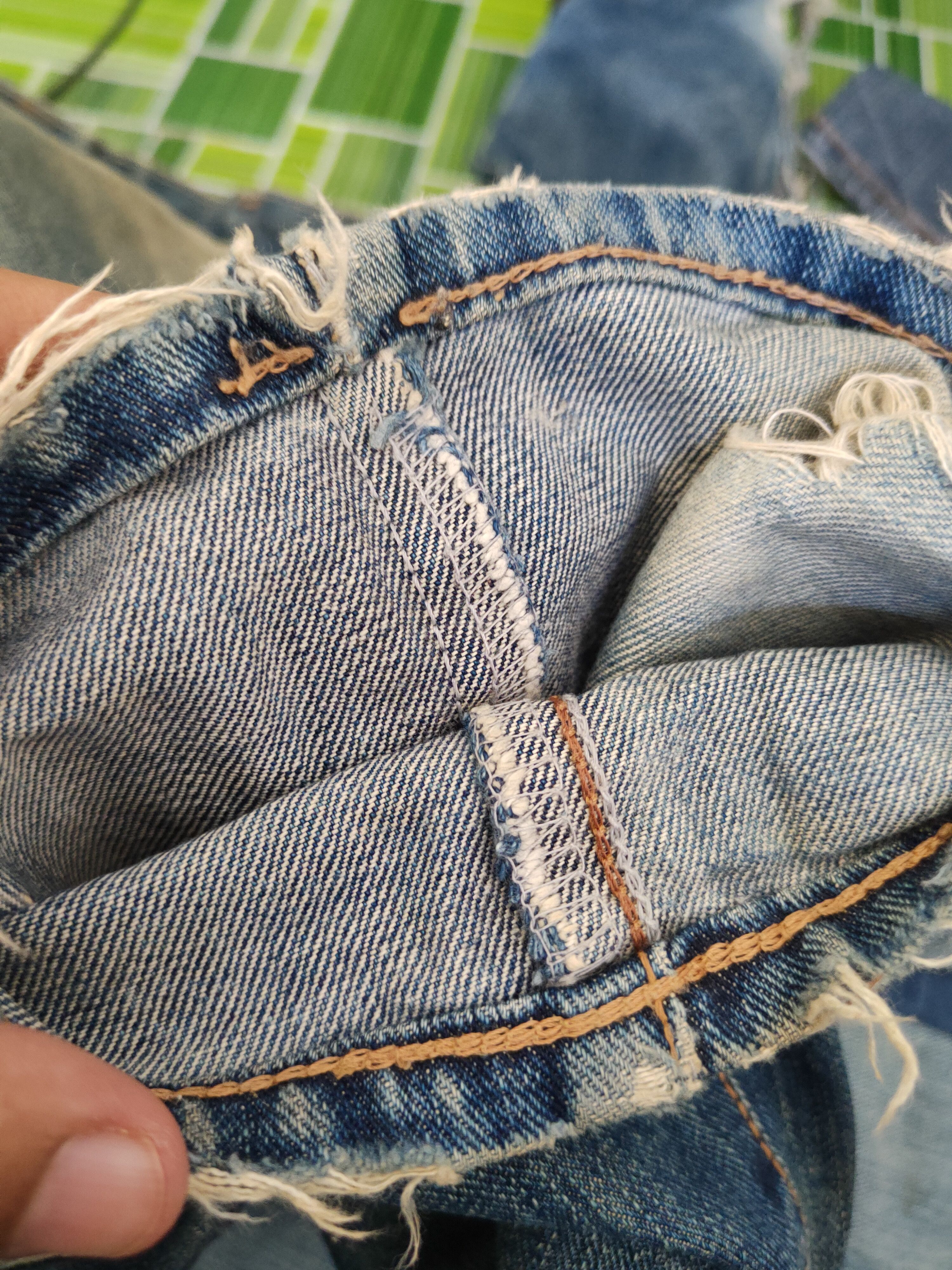 Edwin Edwin Blue Distressed Ripped denim Jeans #W1395 Size US 31 - 17 Thumbnail