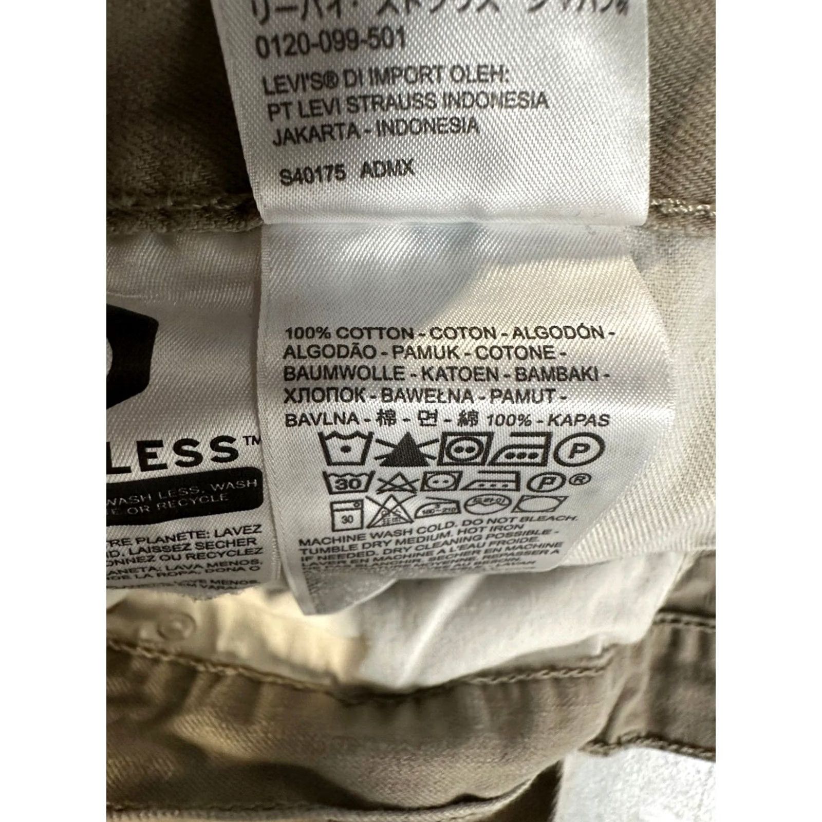 Levi's Levi's Jeans Mens 44X30 Beige Cotton Relaxed Straight Leg Denim Pants Red Tab Size US 44 / EU 60 - 6 Thumbnail