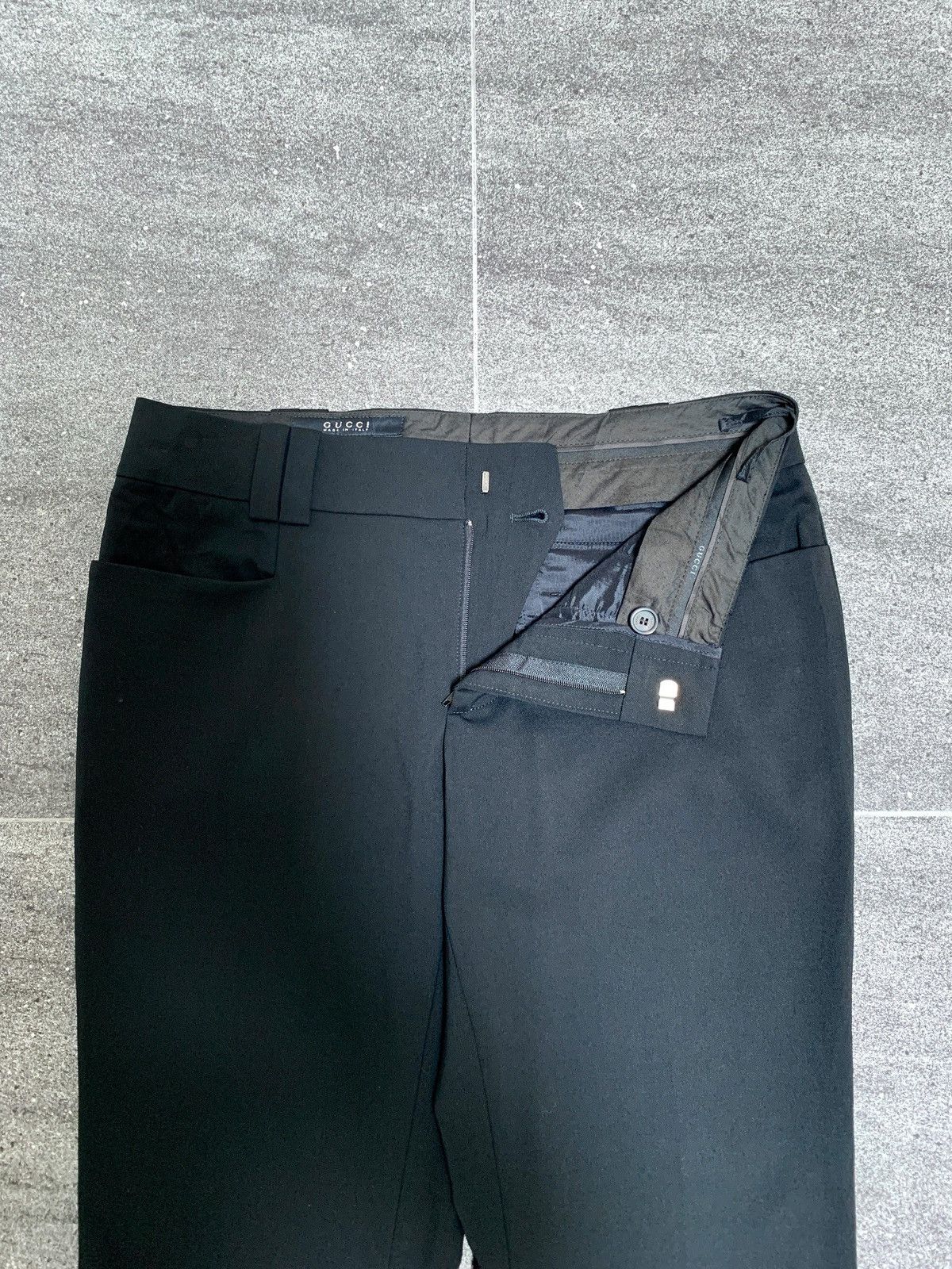 Gucci 2000s Super Flared Wool Trousers Size US 29 - 4 Thumbnail