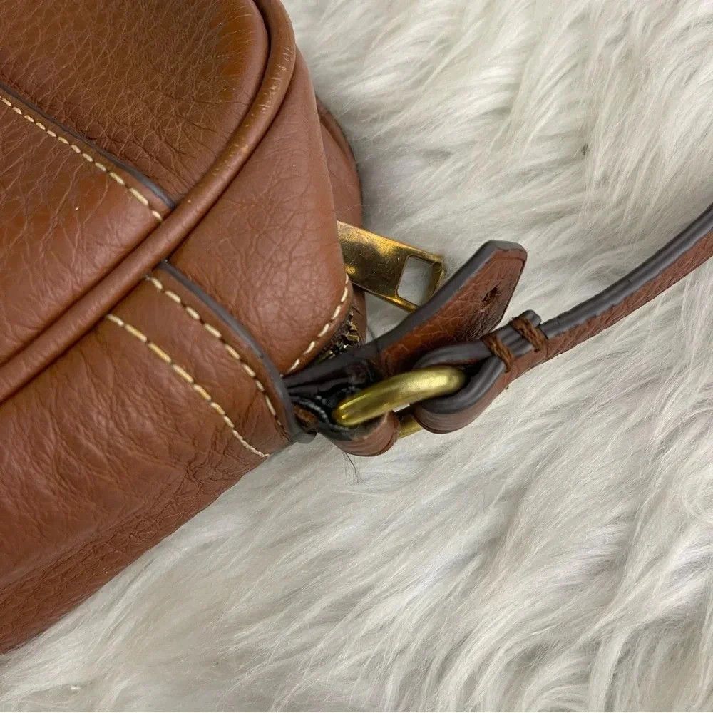 J.Crew J. Crew Brown Signet Bag Pebble Leather Crossbody Size ONE SIZE - 4 Thumbnail