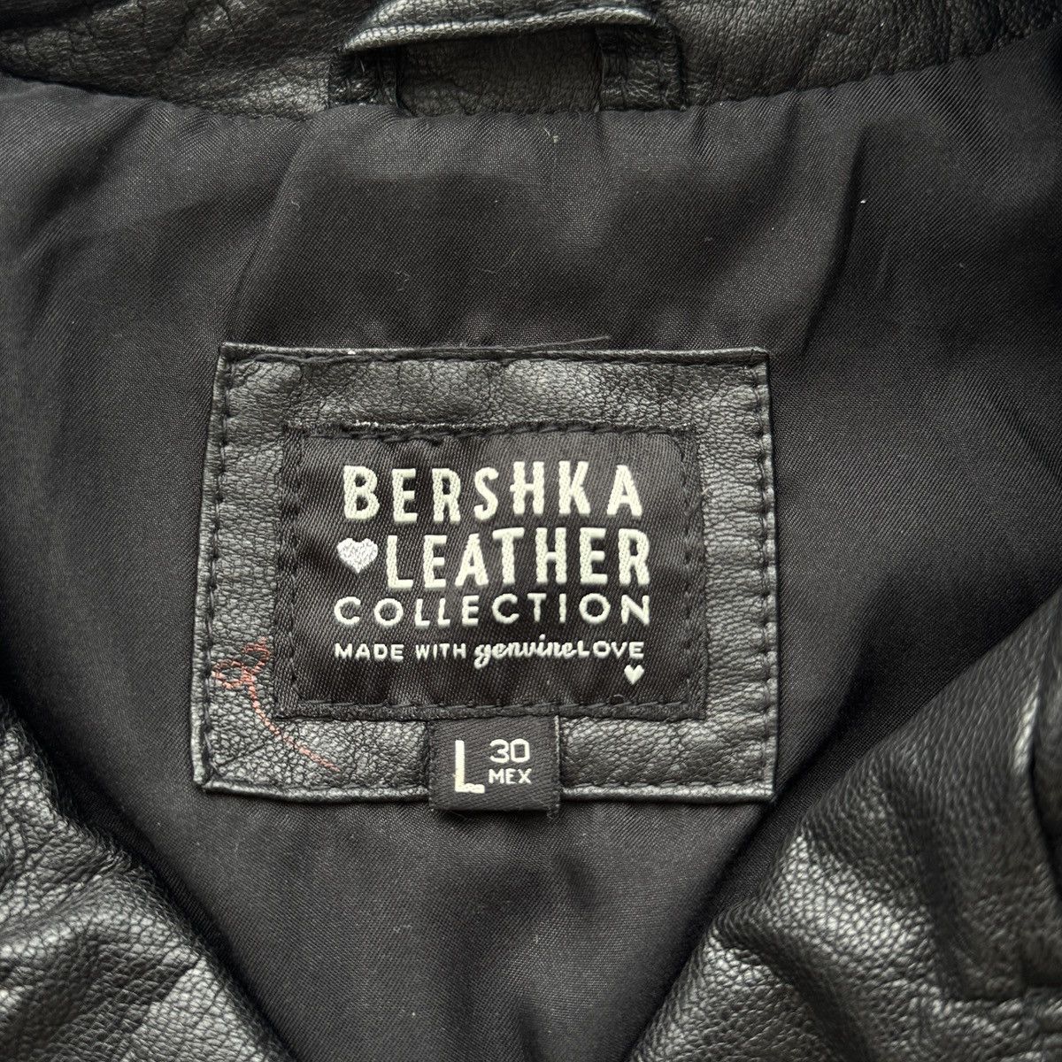 20471120 Bershka Vintage Y2K Leather Biker 3/4 Sleeve Cropped Jacket Size S / US 4 / IT 40 - 13 Thumbnail