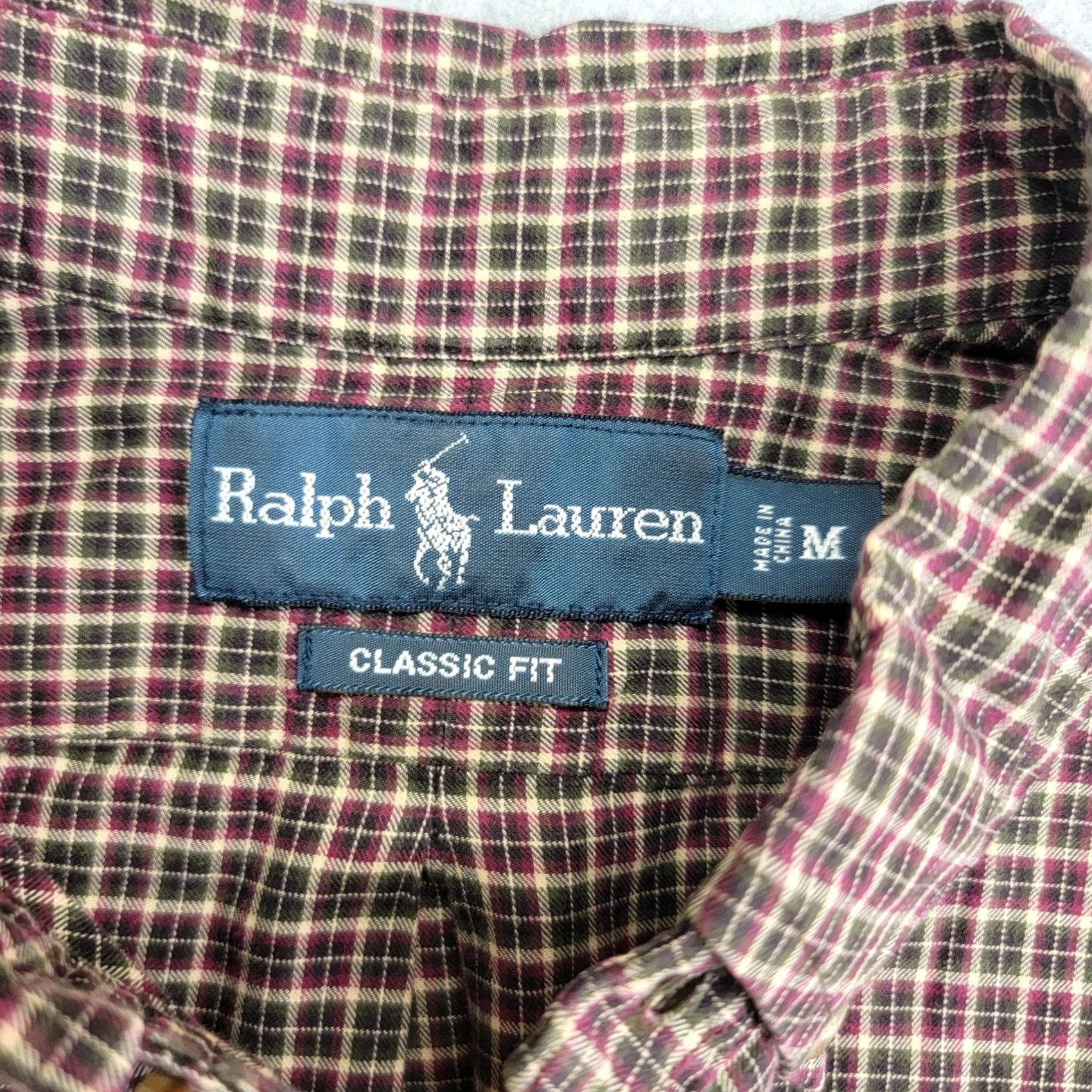 Ralph Lauren Ralph Lauren Men’s Medium Classic Fit Red Plaid Long Sleeve Button Down casual Shirt Size US M / EU 48-50 / 2 - 3 Thumbnail