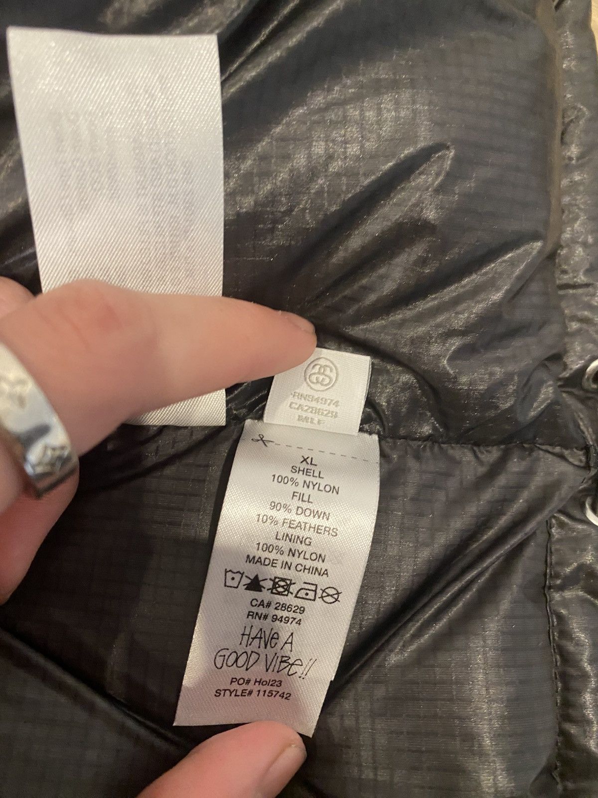 Stussy Navy stussy puffer jacket Size US XL / EU 56 / 4 - 4 Thumbnail