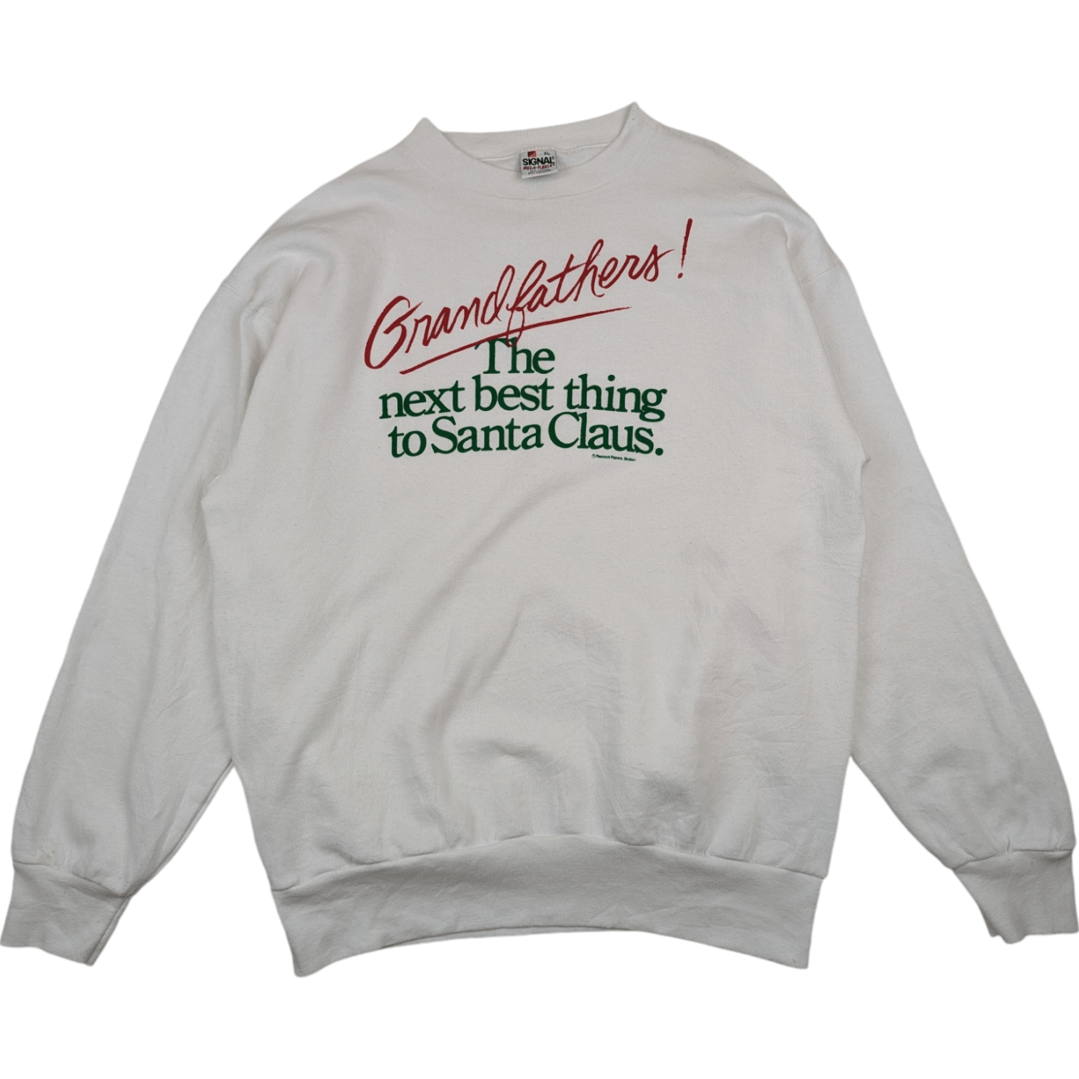 Signal Sport Vintage GRANDFATHER Next Best Thing Santa Claus Sweatshirt Size US XL / EU 56 / 4 - 2 Thumbnail