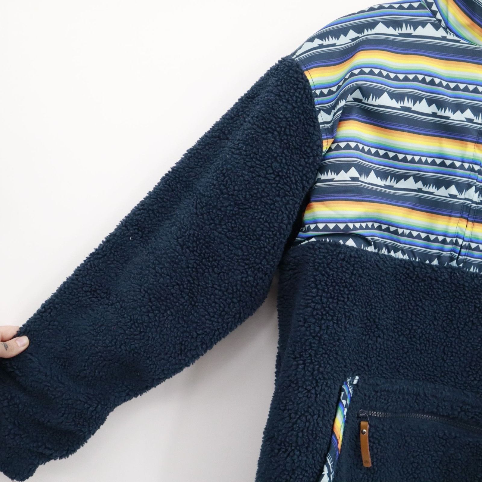 Other Hooey Sherpa Pullover Jacket Mens S Navy Boho Western Aztec Size US S / EU 44-46 / 1 - 5 Thumbnail