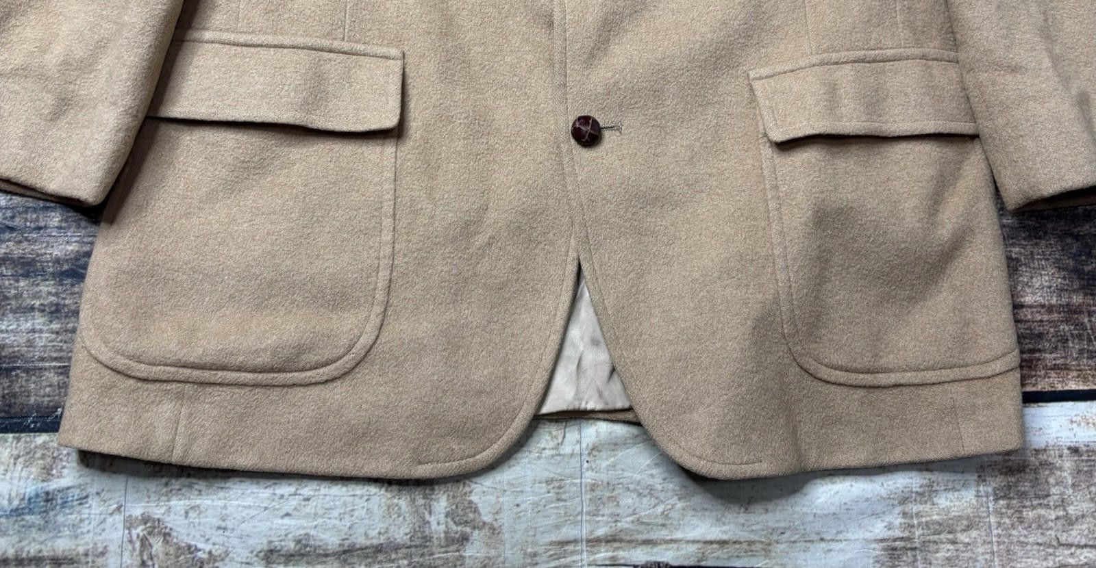 Other Greystone Ltd Blazer Jacket Men's 44 100% Camel Hair Tan VTG Size 44R - 7 Thumbnail