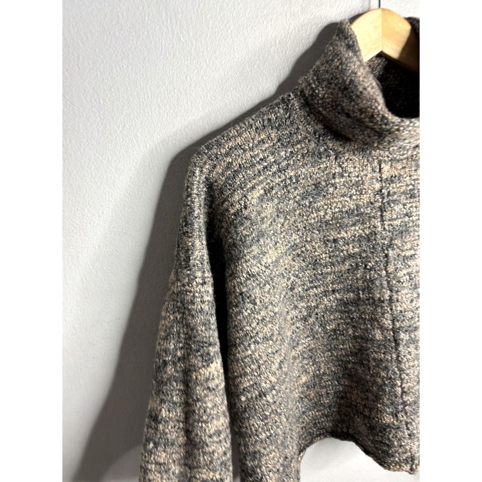 eskandar Eskandar Sweater Womens One Size Gray Merino Wool Turtleneck Oversized Knit Size ONE SIZE - 2 Thumbnail