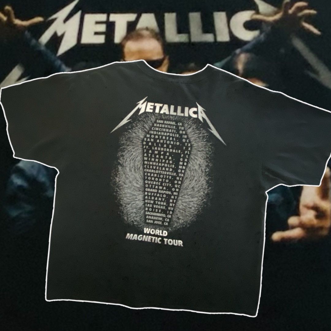 Band Tees Metallica - World Magnetic Tour Band Tee Size US XL / EU 56 / 4 - 2 Thumbnail