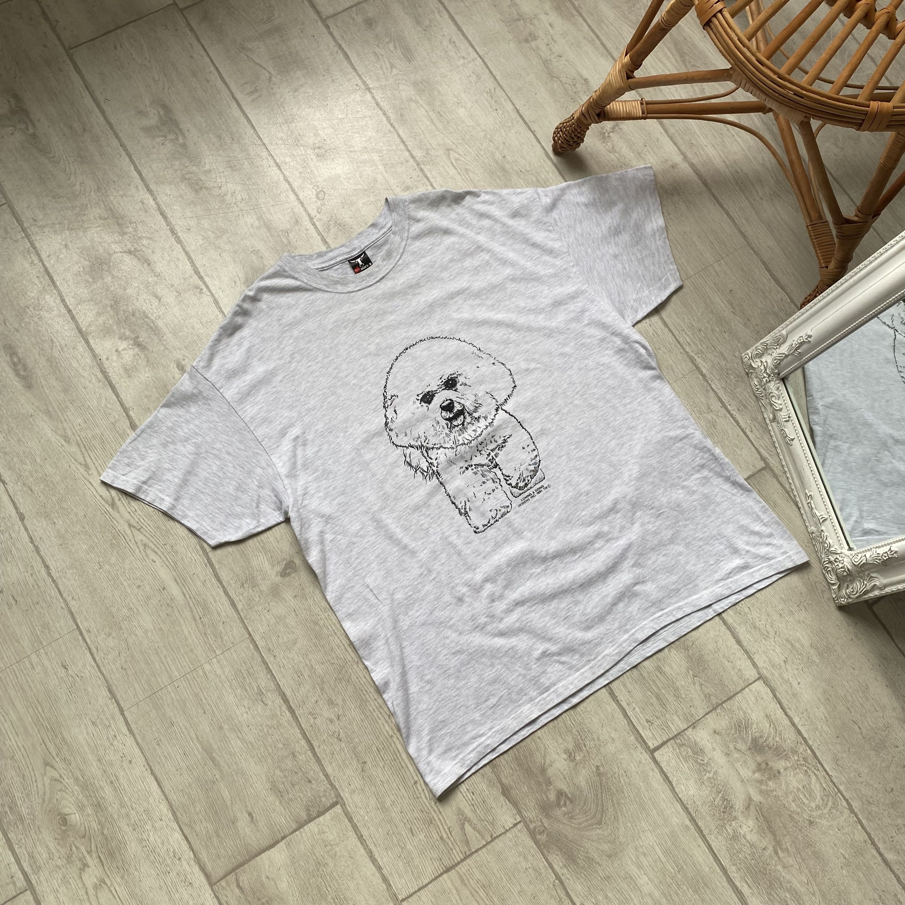 Hanes 🐾 Vintage 1991 Dog logo tee Hanes Puppy Wolf Bob Harrison Size US XL / EU 56 / 4 - 6 Thumbnail