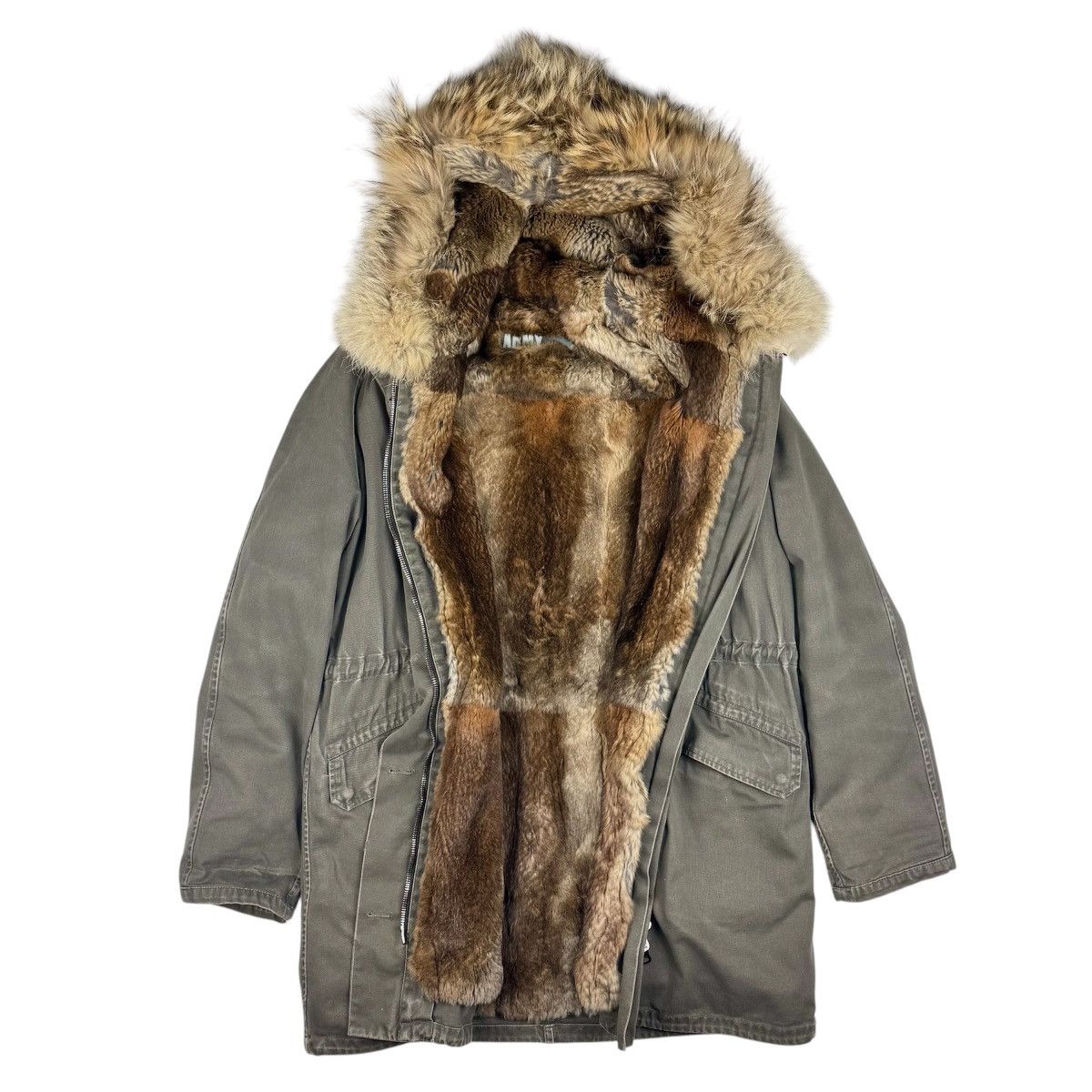 Yves Salomon YVES SALOMON ARMY THRASHED RABBIT FUR PARKA Size L / US 10 / IT 46 - 4 Thumbnail