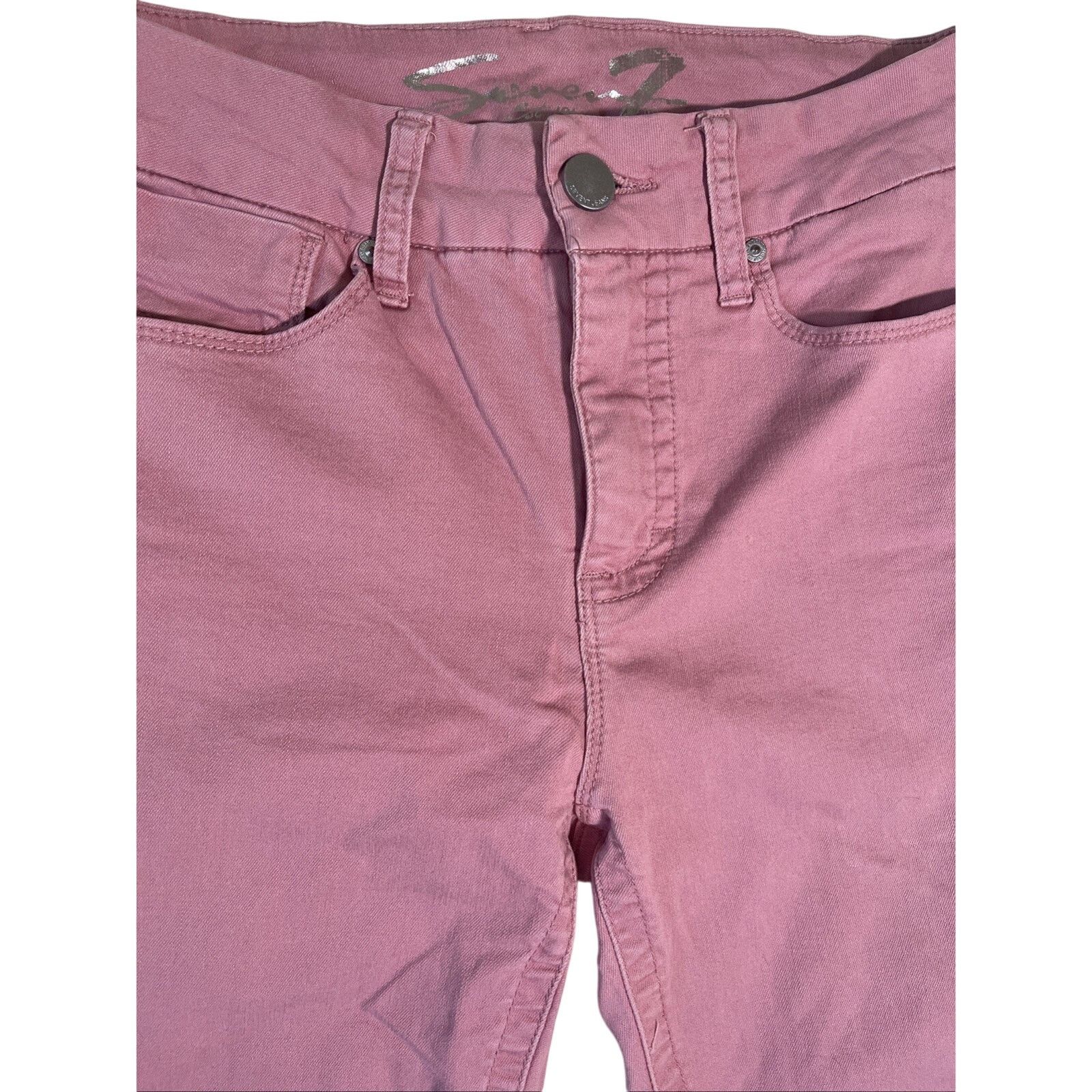 Seven 7 Seven7 Tummy-less Skinny Mauve Jeans size 6 Size 28" / US 6 / IT 42 - 2 Thumbnail