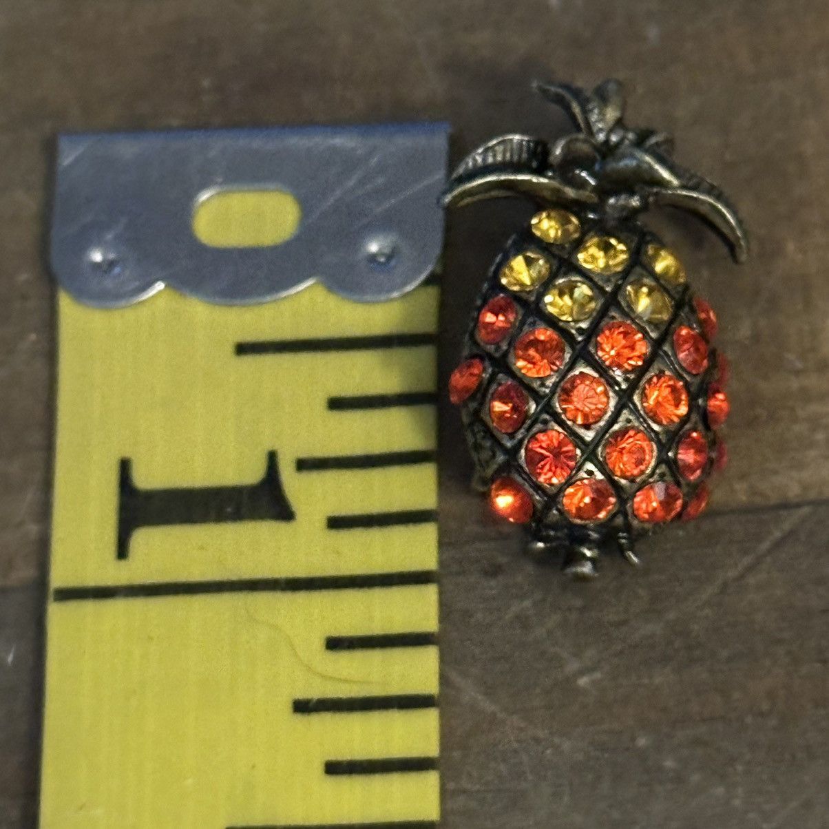 Vintage Vintage rhinestone pineapple brooch Size ONE SIZE - 5 Thumbnail