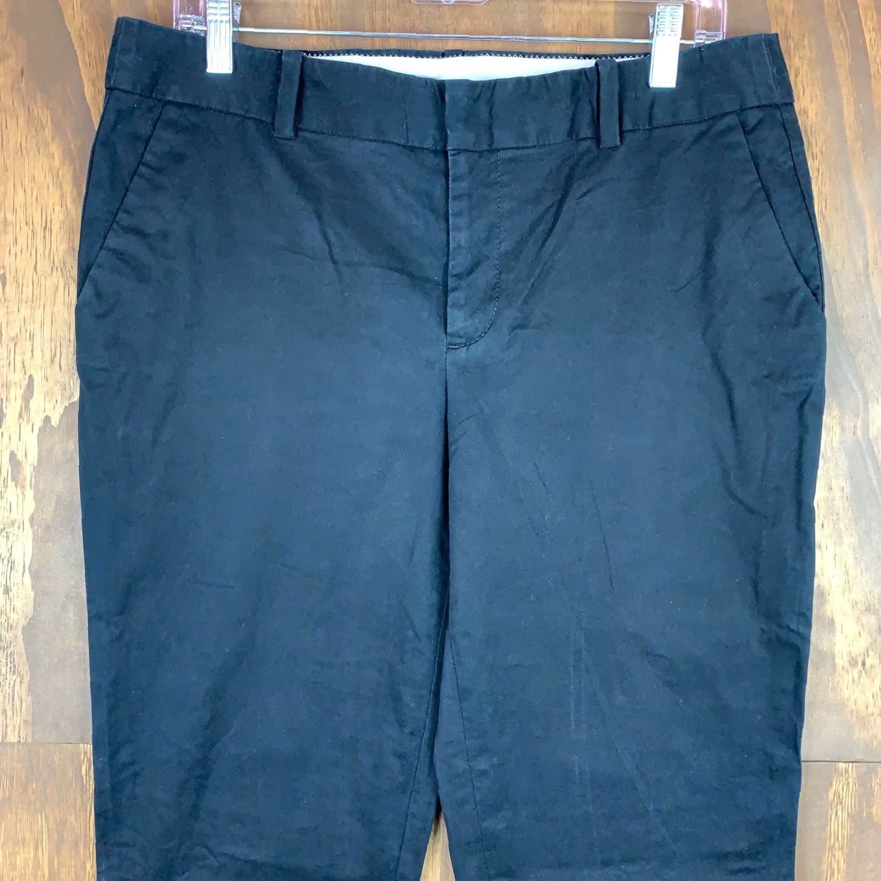 Eddie Bauer Eddie Bauer Womens Pants Black Mid Rise Chino Ankle Casual Stretch 10 Size 32" / US 10 / IT 46 - 2 Thumbnail