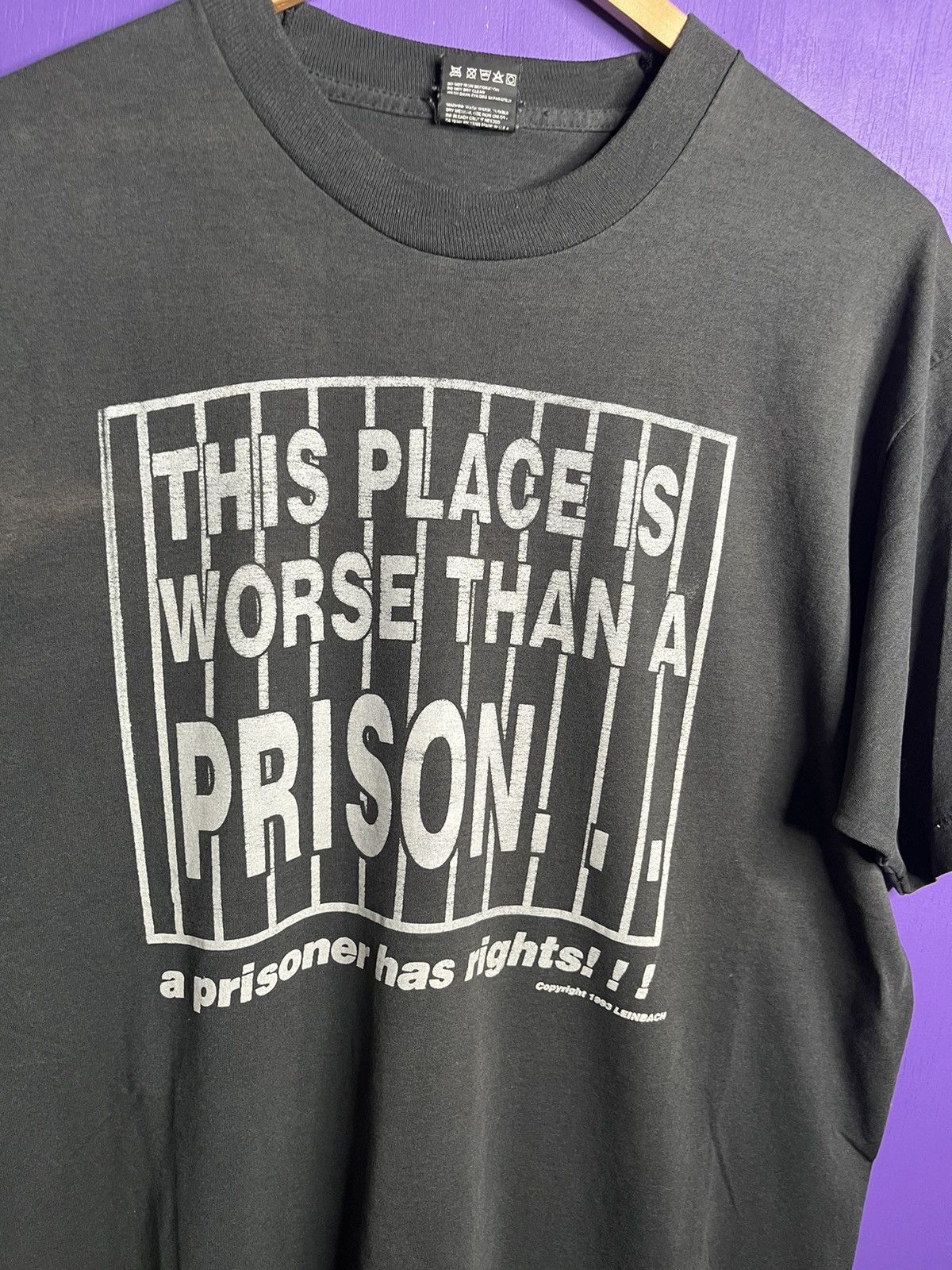 Other Vintage 1993 A prisoner has rights t-shirt Size US XL / EU 56 / 4 - 3 Thumbnail