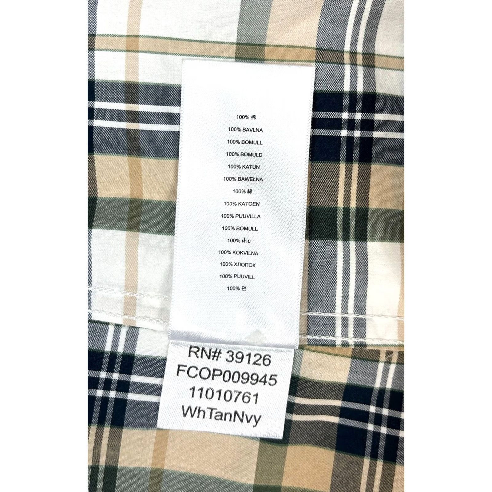 Filson Filson Men's Feather Cloth Shirt Plaid Sz S Button-Up Long Sleeve Cotton Multicolor Navy Tan White Size US S / EU 44-46 / 1 - 7 Thumbnail